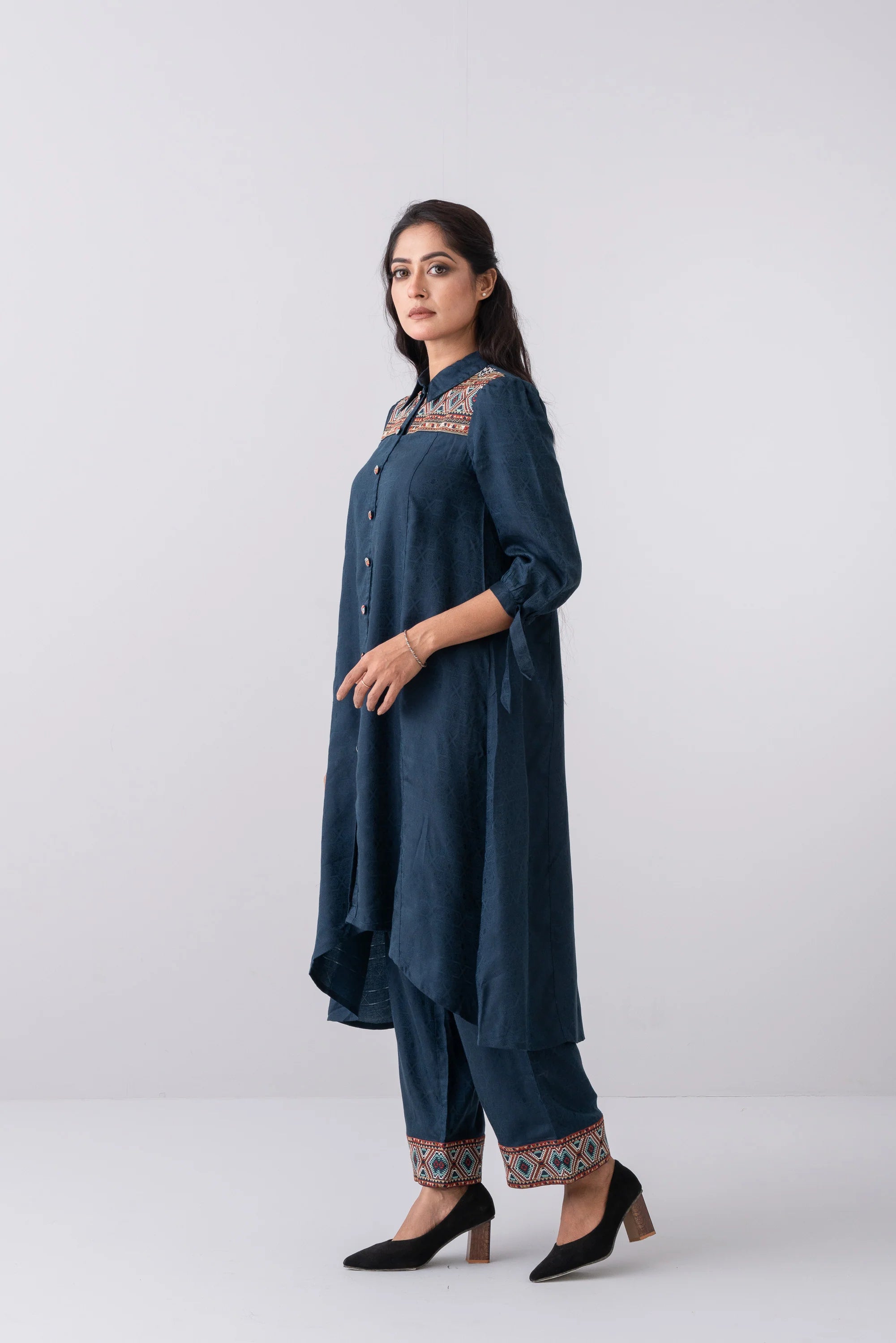 Ready-To-Wear Two-Piece Embroidered Semi Formal Set