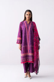 Long-Length Printed Relaxed Fit Lawn with Chiffon Dupatta