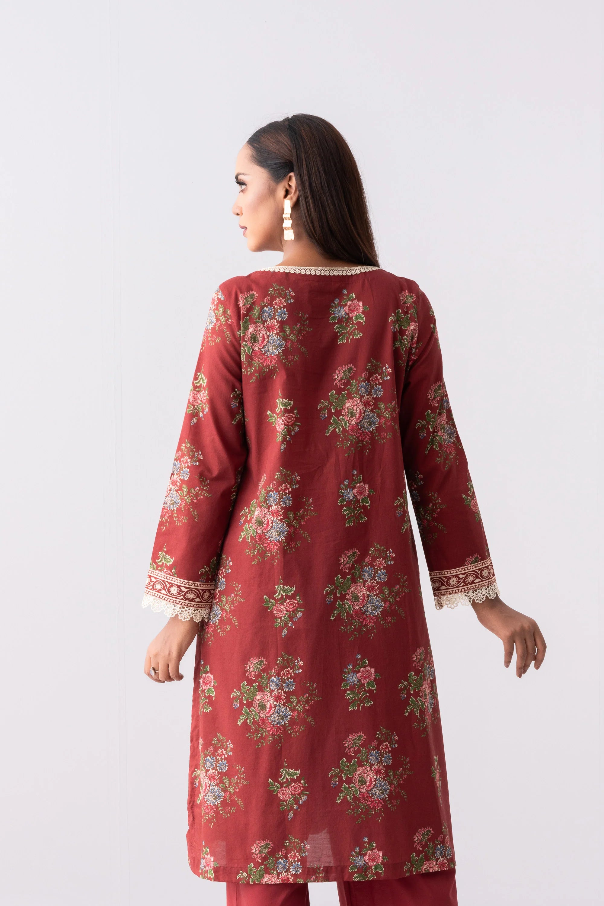 Smart Fit Embroidered Three-Piece Lawn with Cotton Dupatta