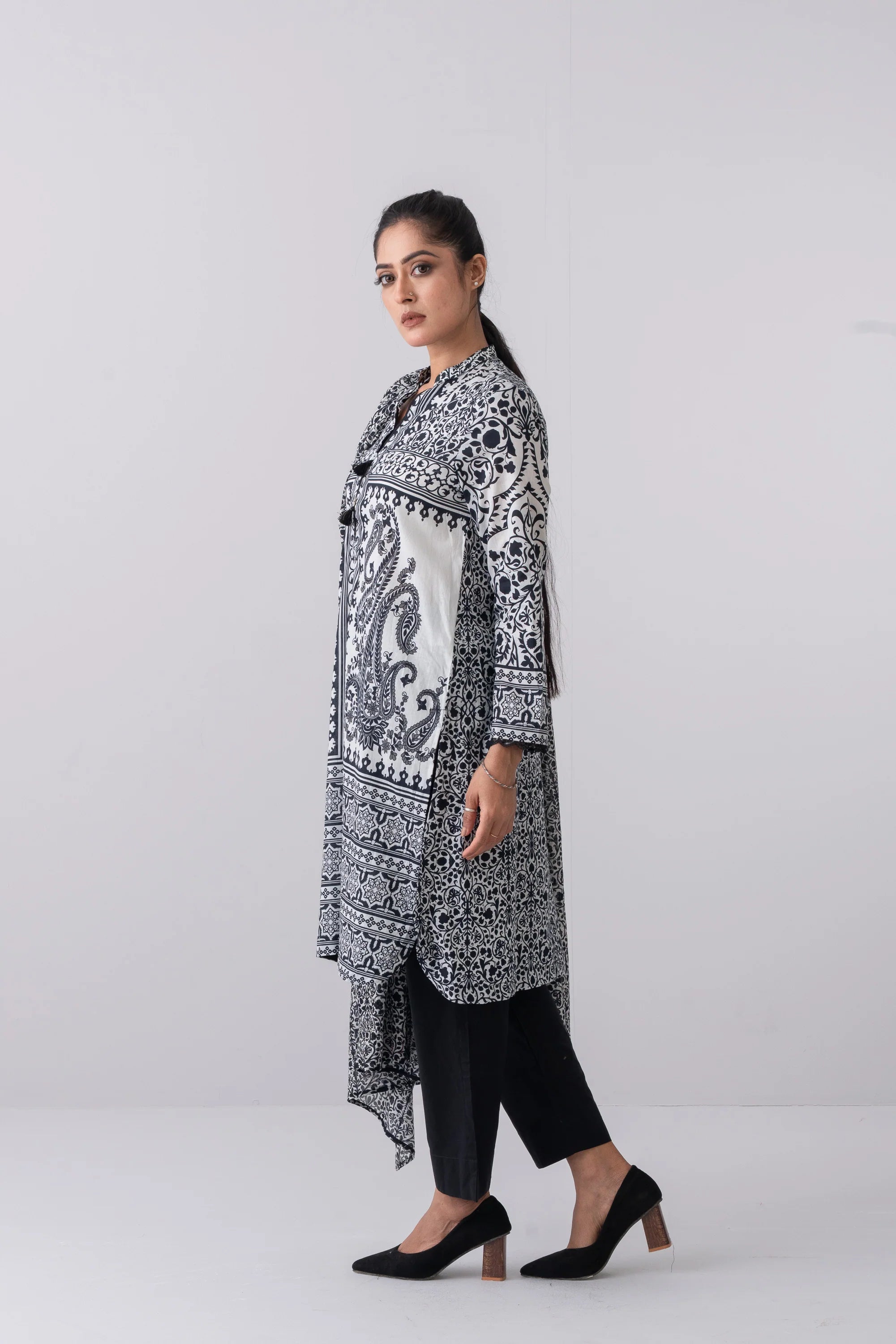 Smart Fit Two-Piece Digital Printed Cotton Ethnic Set