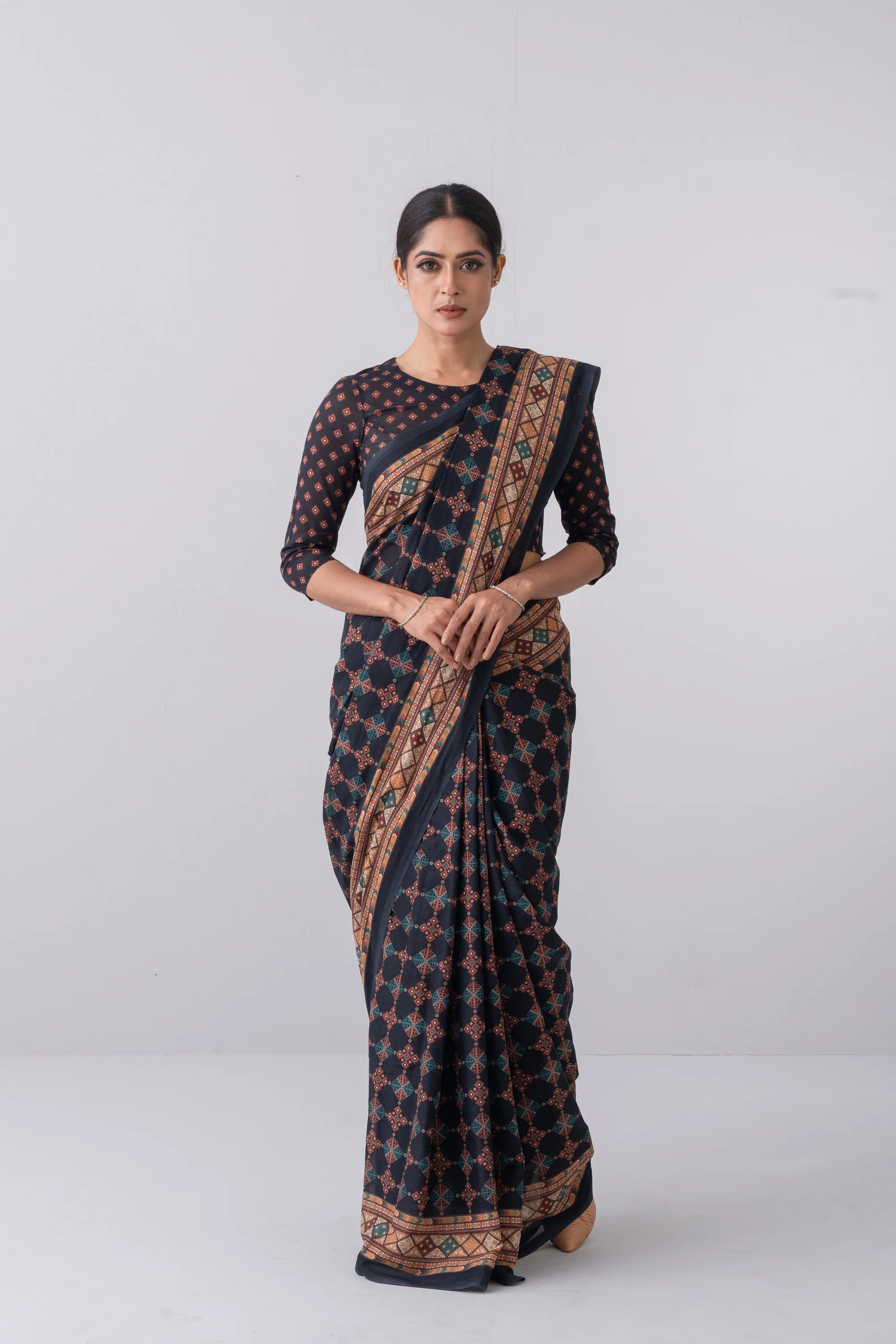 Digital Printed Cotton Saree