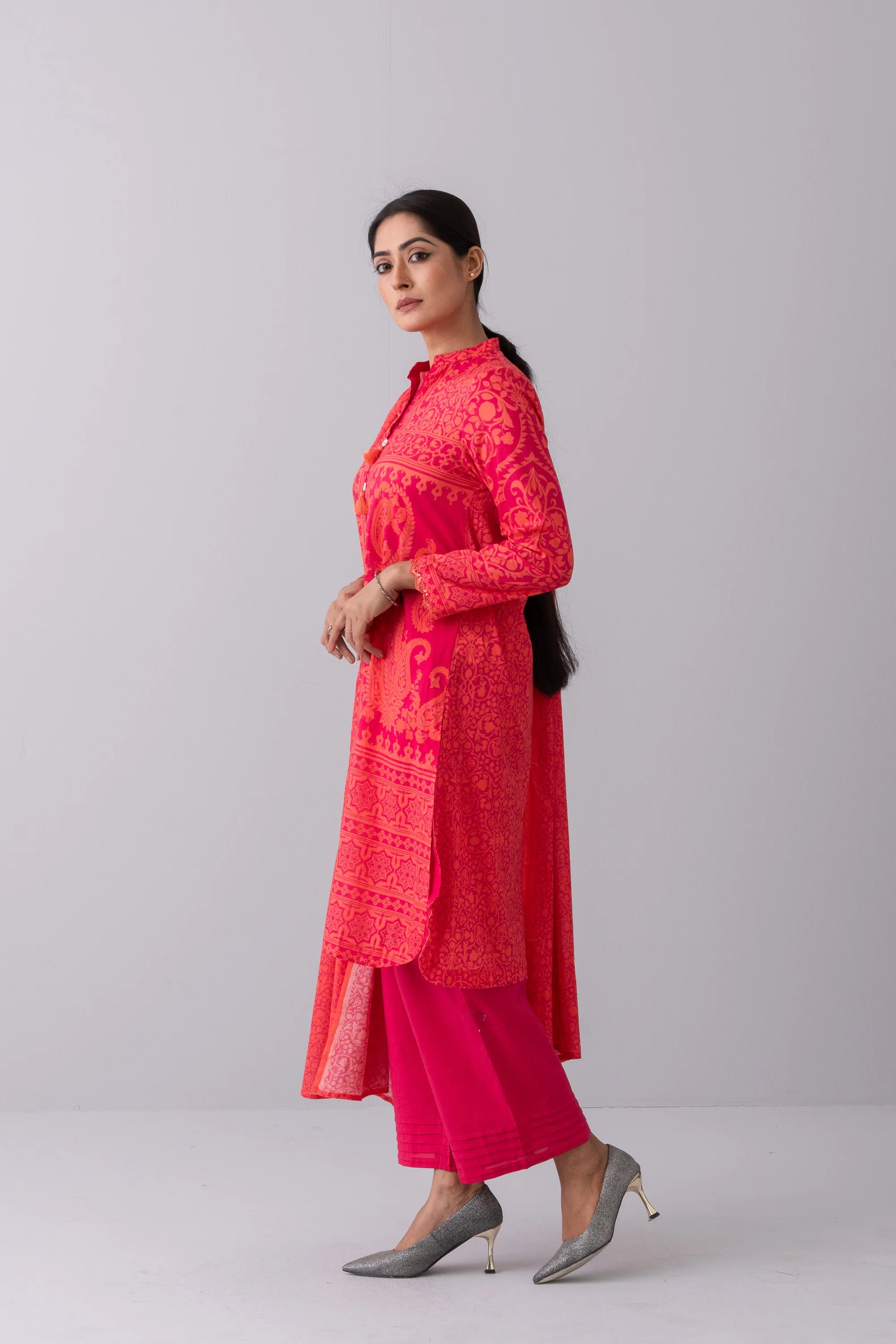 Smart Fit Two-Piece Digital Printed Cotton Ethnic Set
