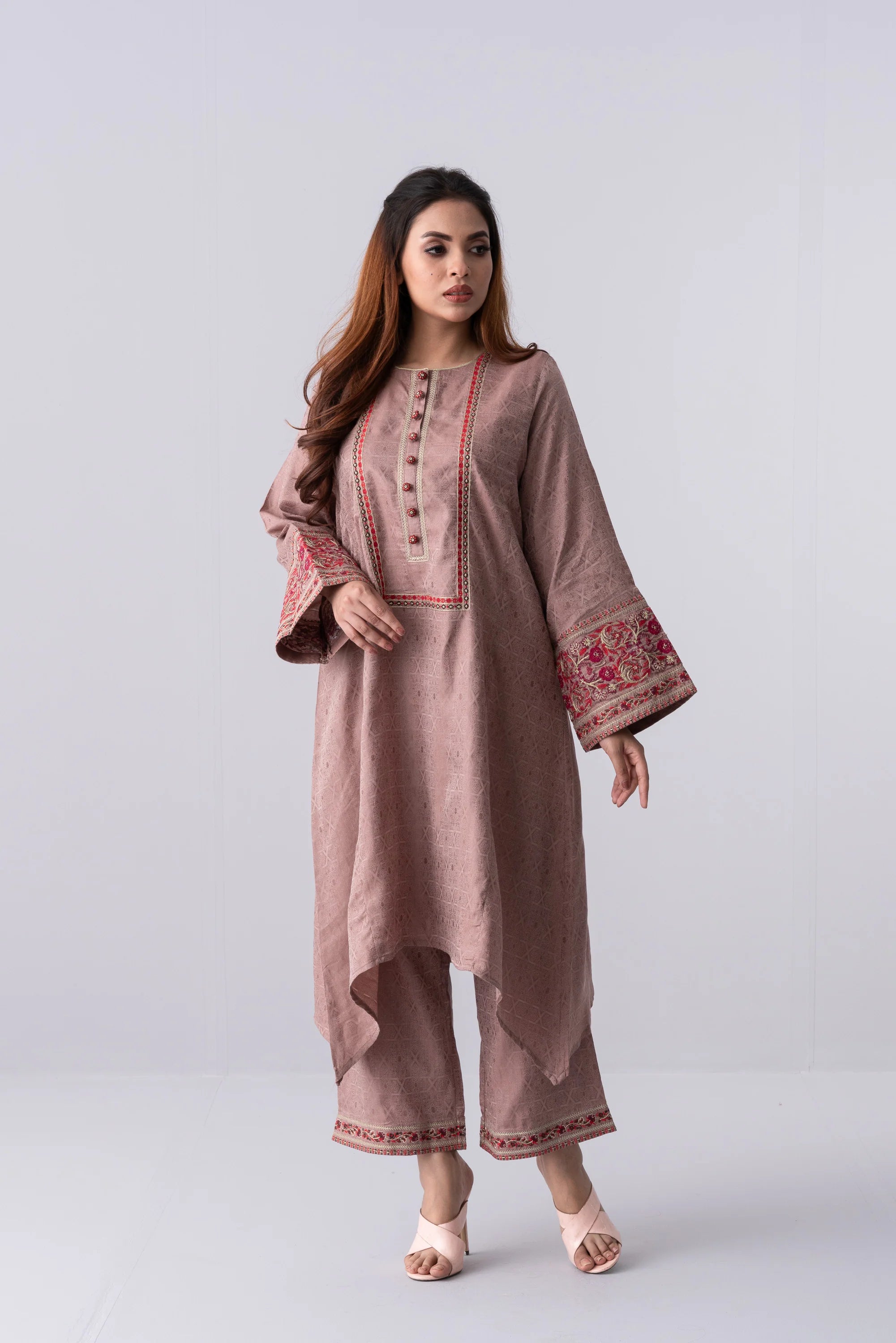 Mid-Length Relaxed Fit Formal Ethnic Set - Two Piece