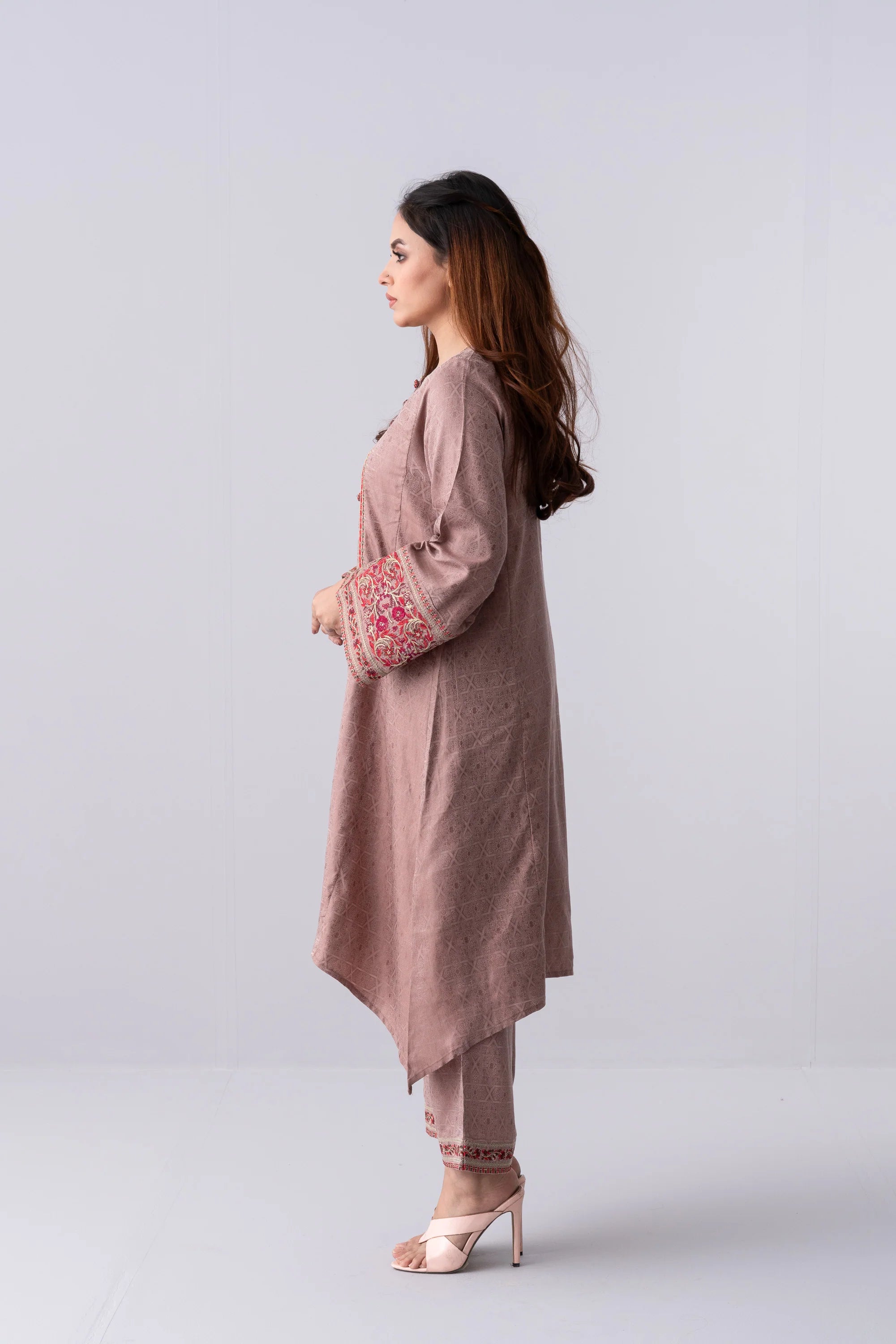 Mid-Length Relaxed Fit Formal Ethnic Set - Two Piece
