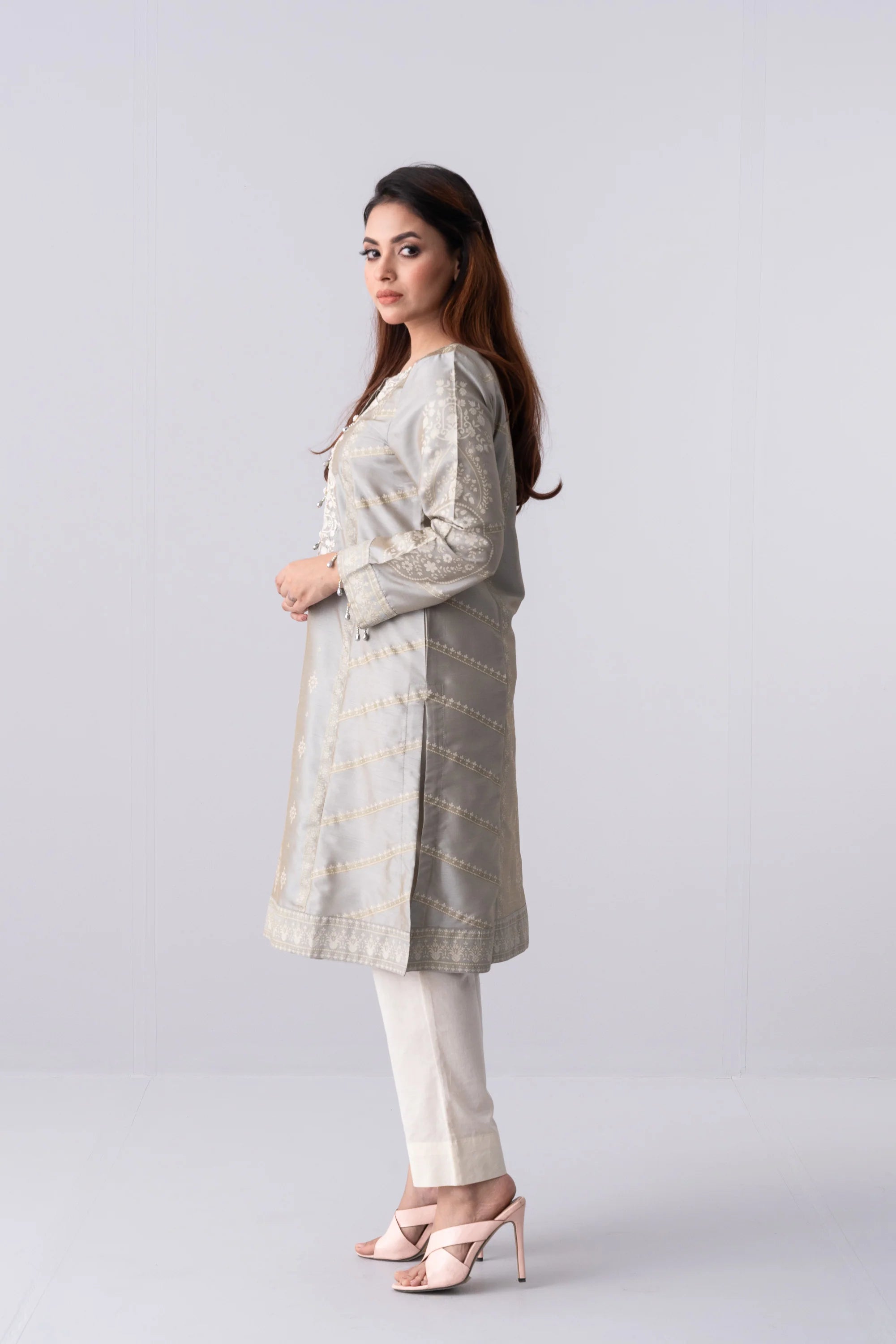 Smart Fit Embroidered Two-Piece Ethnic Set