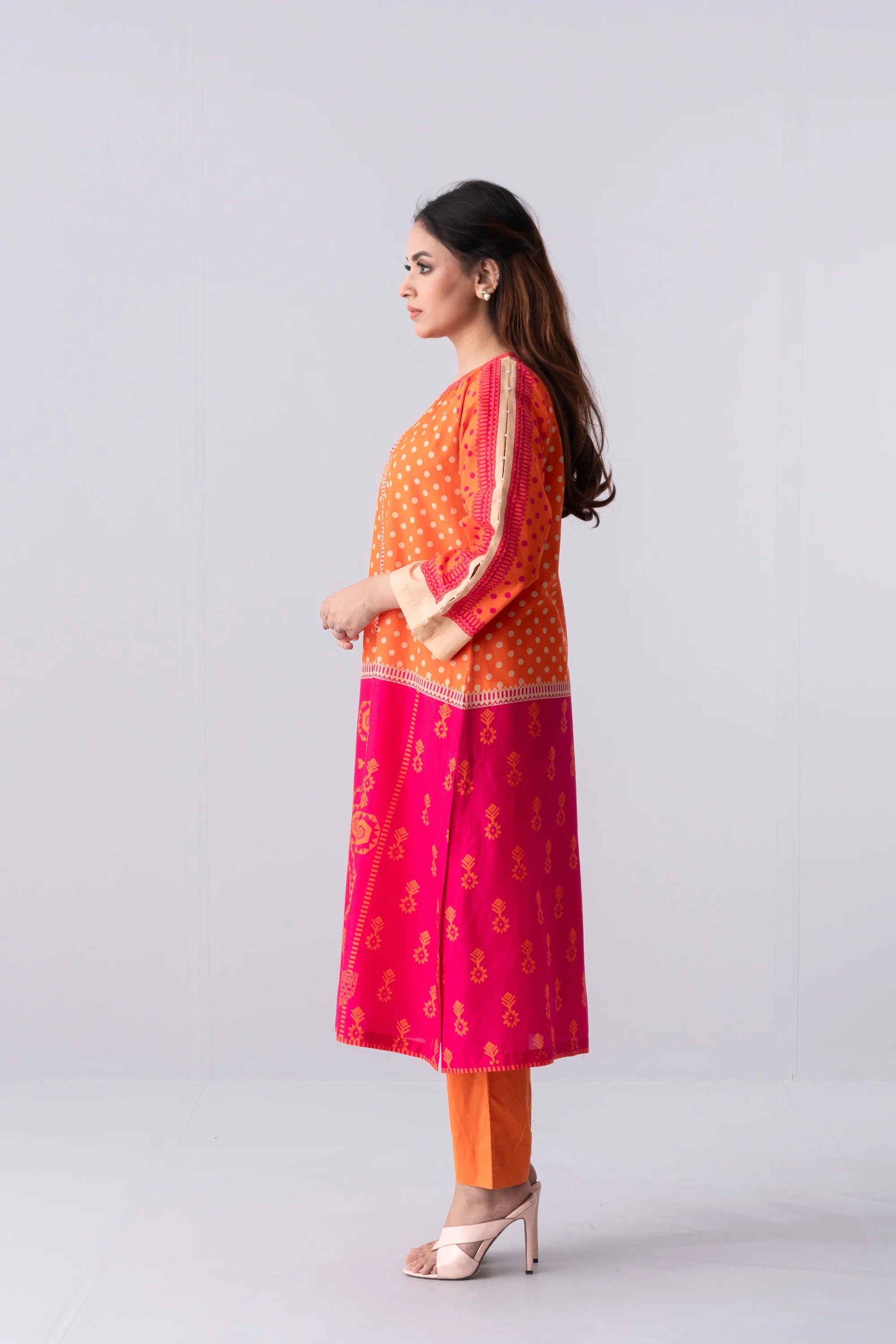 Relaxed Fit Cotton Printed Lawn Kurta