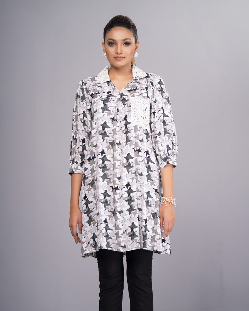 WOMENS WOVEN LONG TOPS