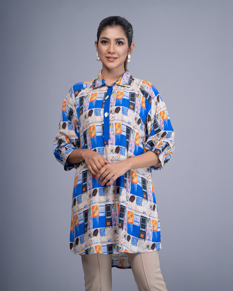 WOMENS WOVEN LONG TOPS