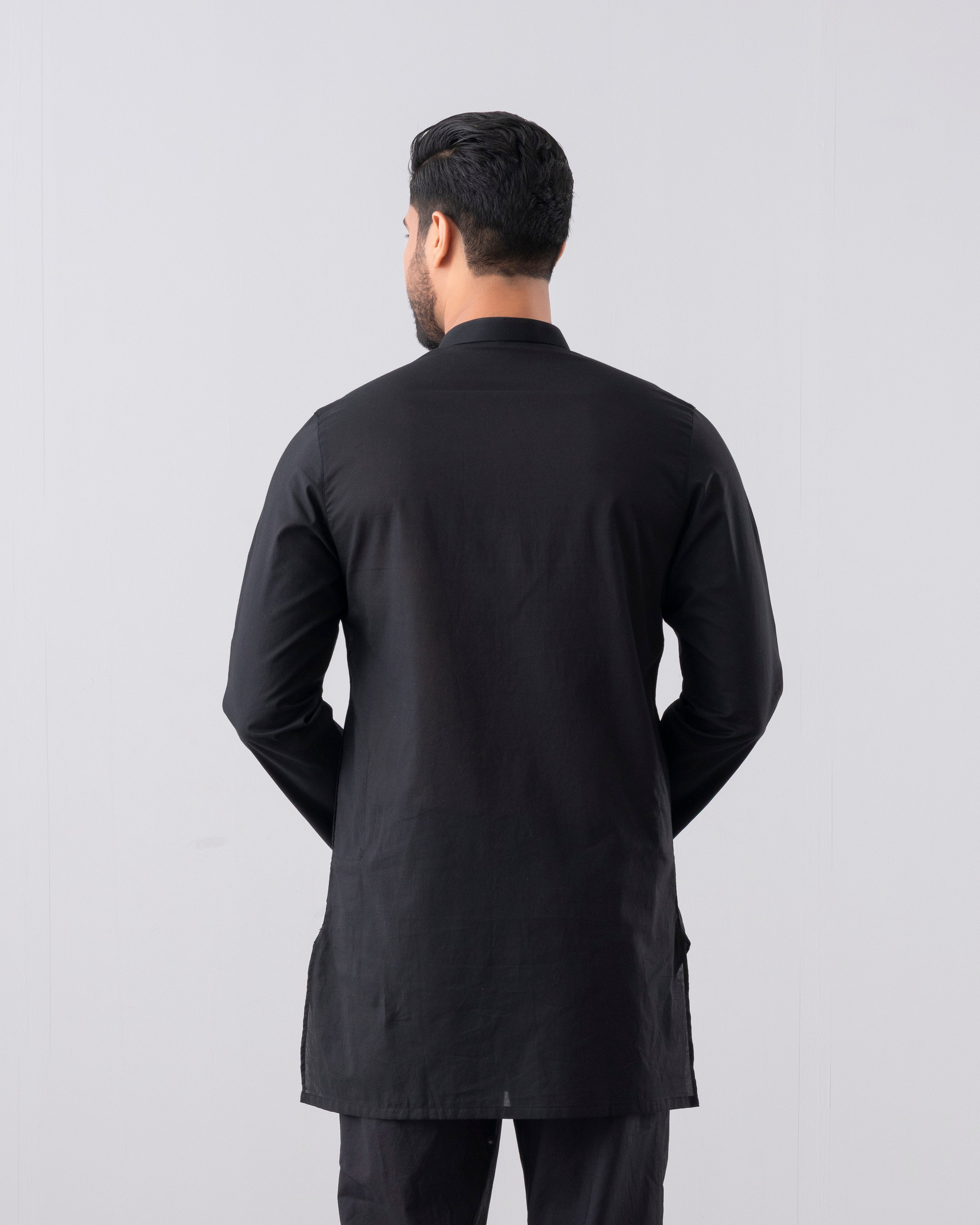 Slim Fit Short-Length Cotton Panjabi