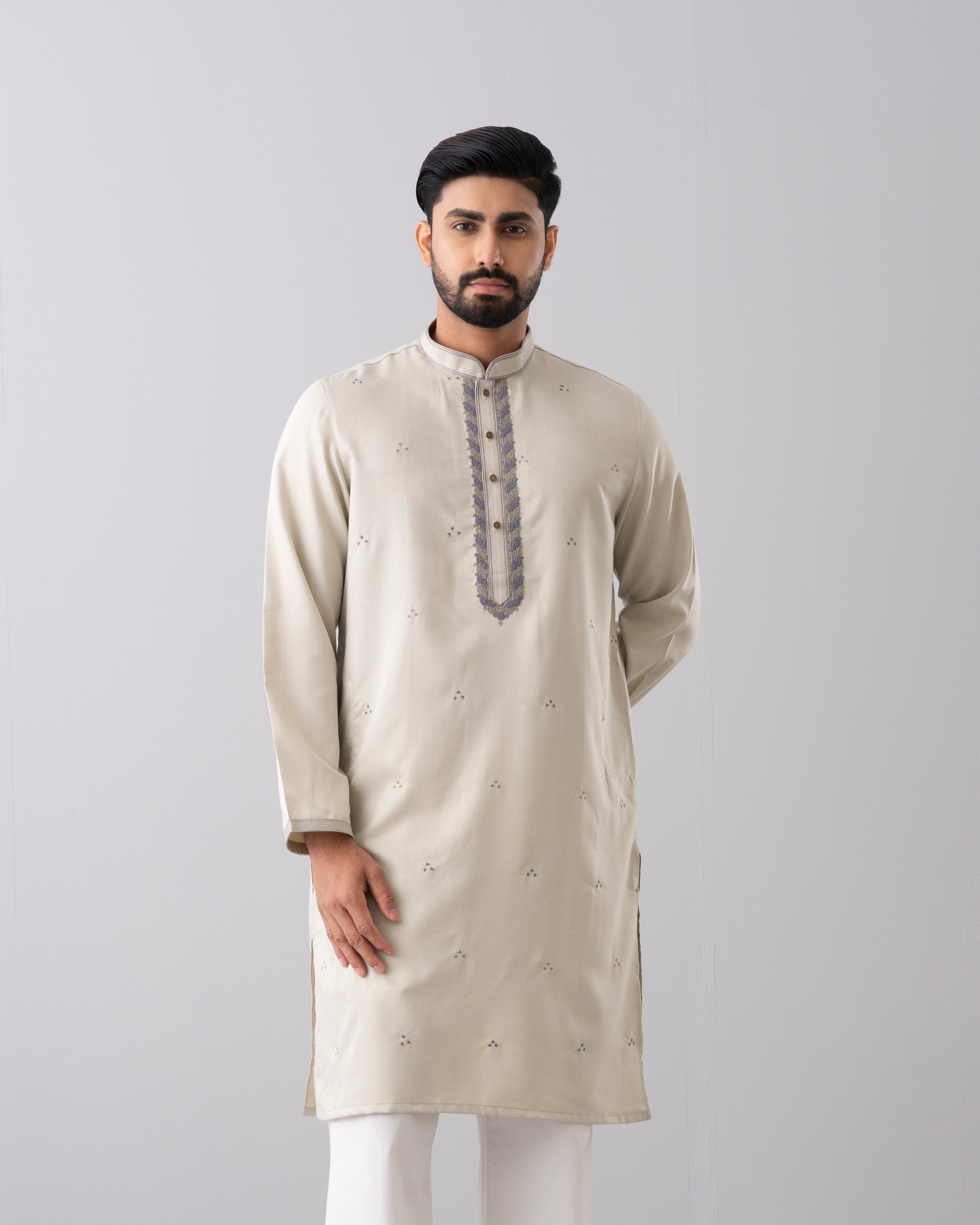 Regular Fit Embroidered Formal Panjabi