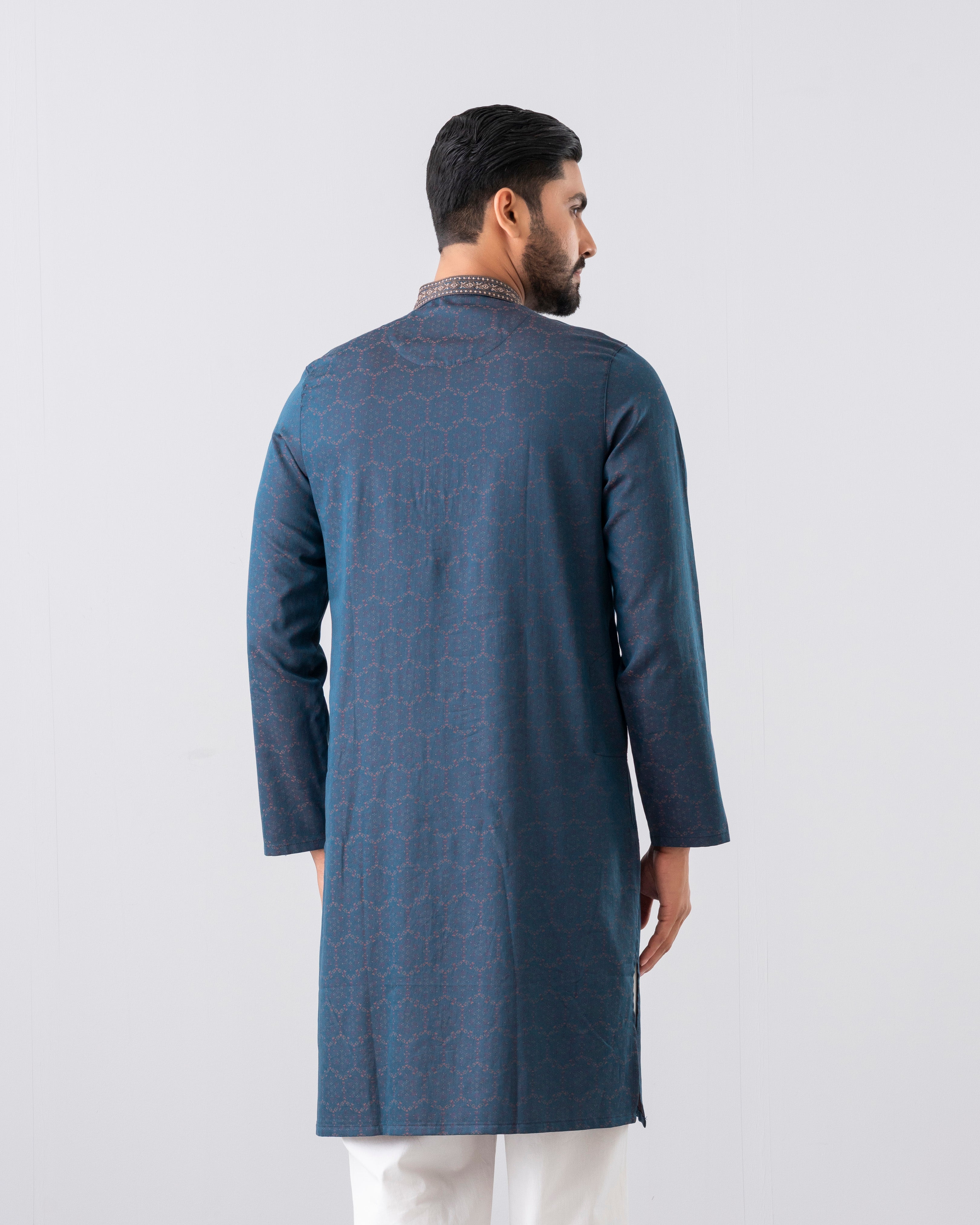 Regular Fit Embroidered Semi-Formal Panjabi
