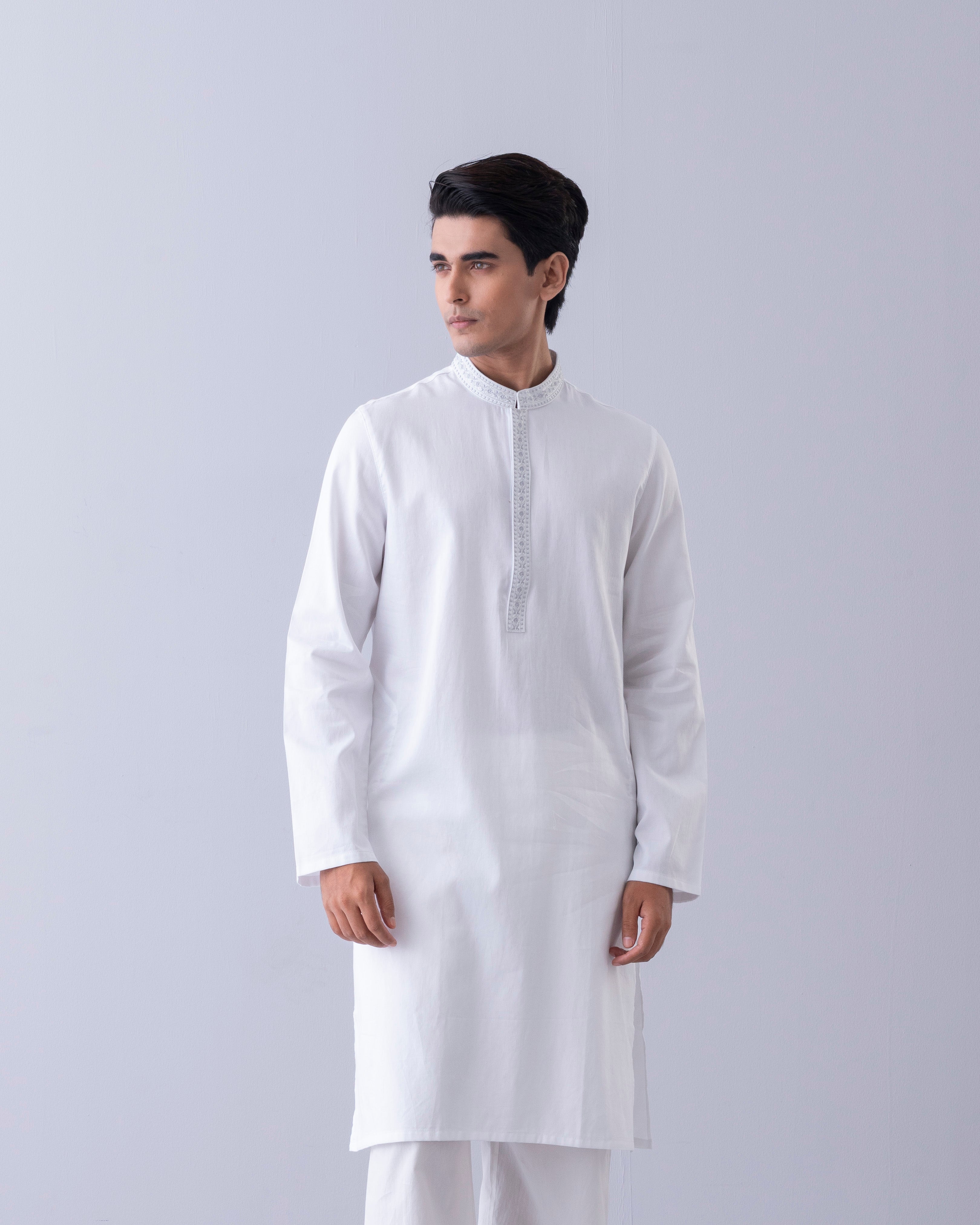 Regular Fit Embroidered Semi-Formal Panjabi