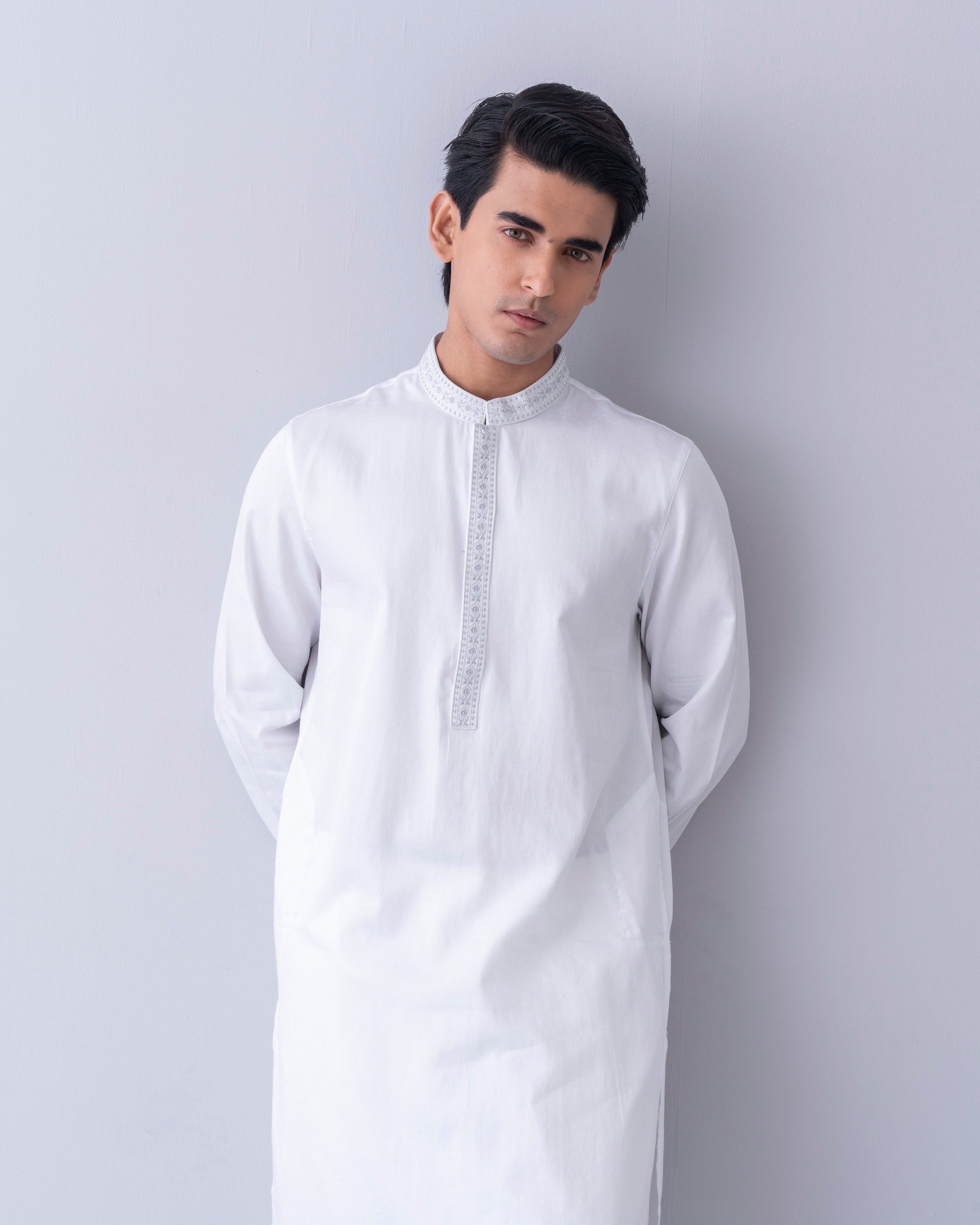 Regular Fit Embroidered Semi-Formal Panjabi