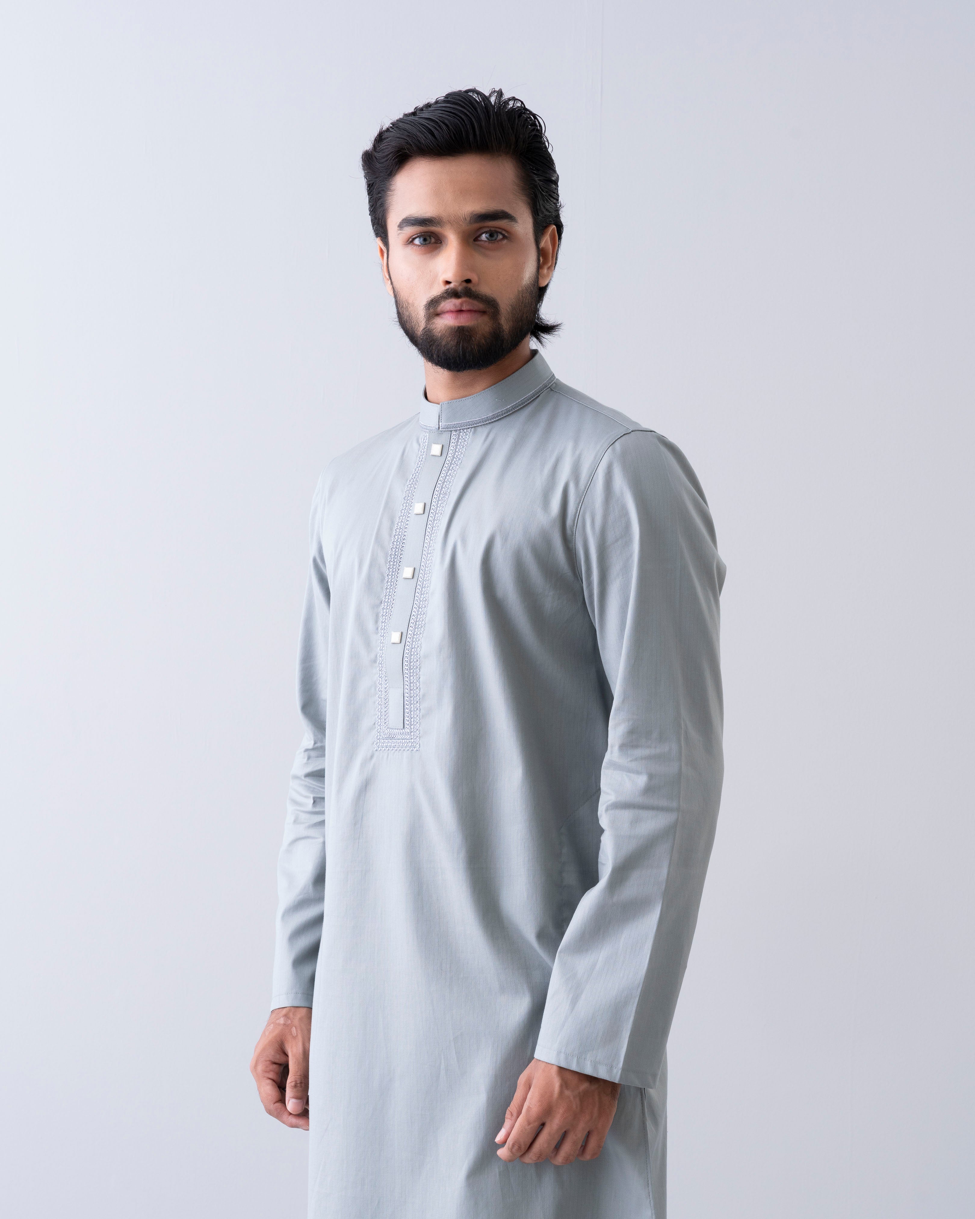 Regular Fit Embroidered Semi-Formal Panjabi