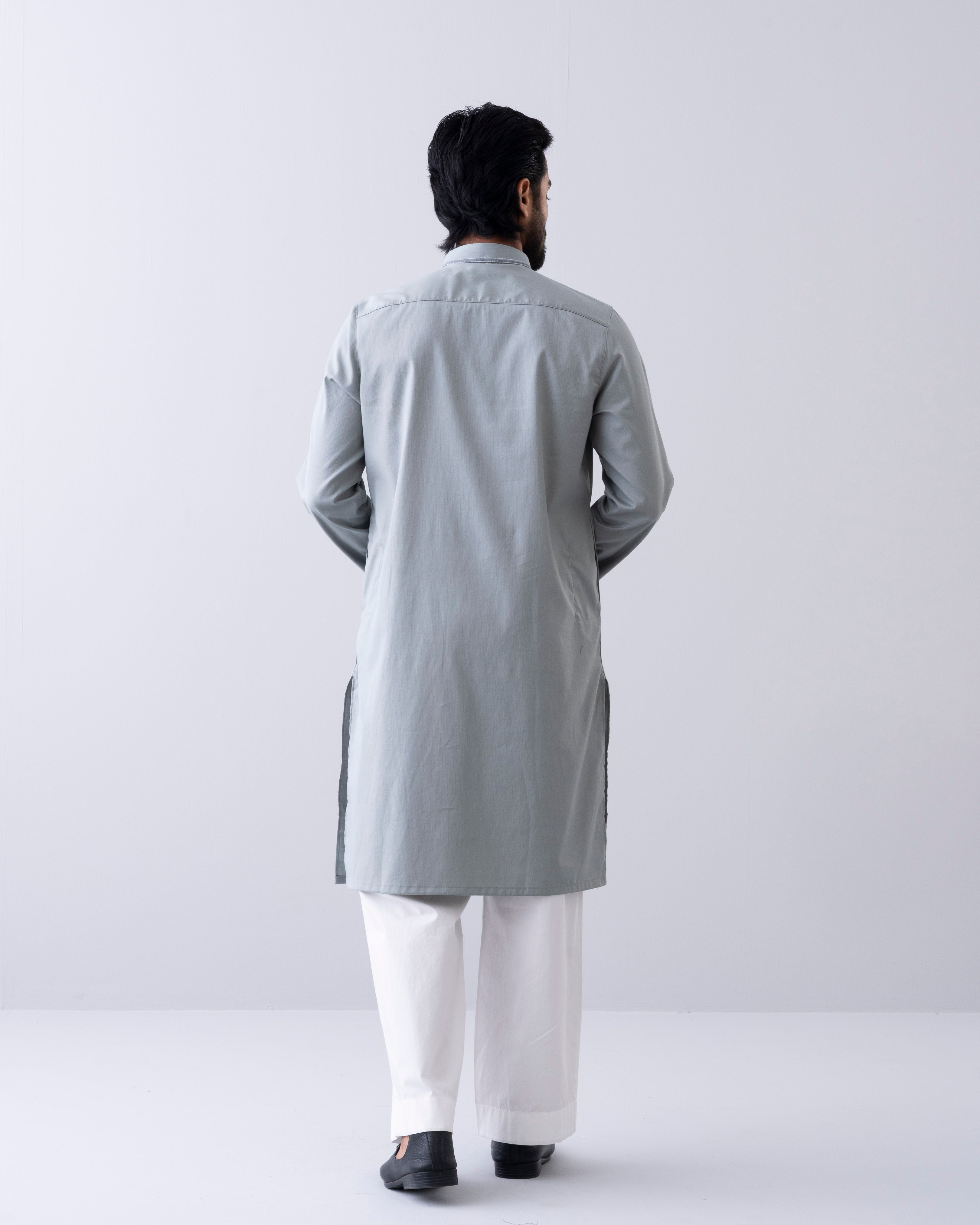 Regular Fit Embroidered Semi-Formal Panjabi