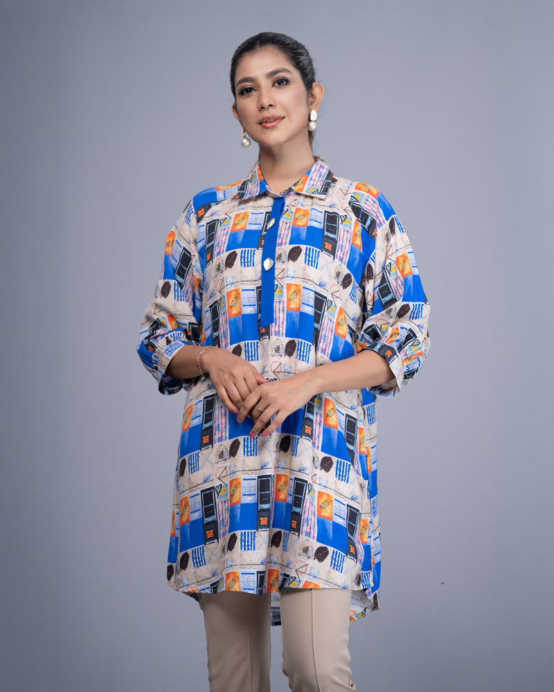 WOMENS WOVEN LONG TOPS