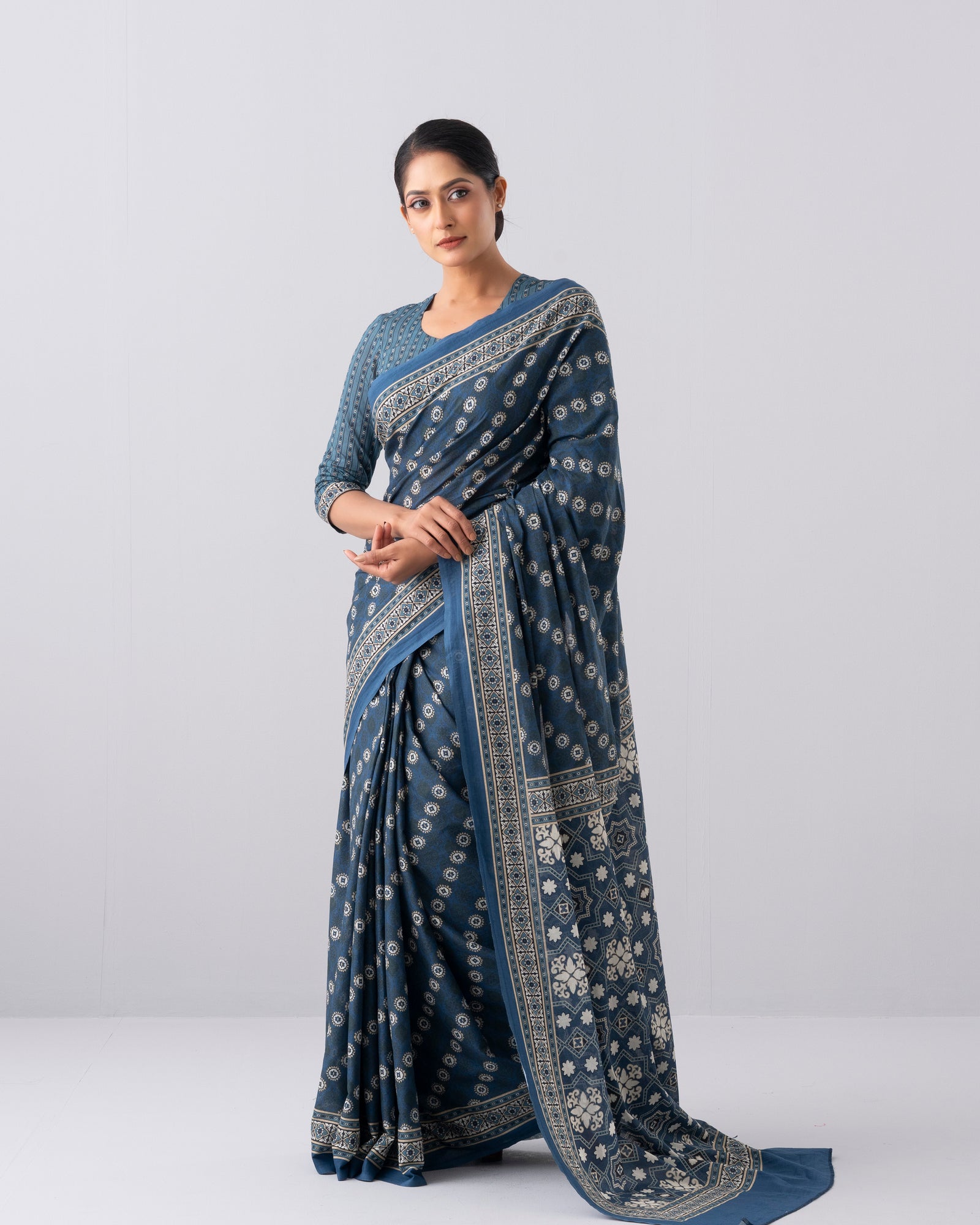 Digital Printed Cotton Saree