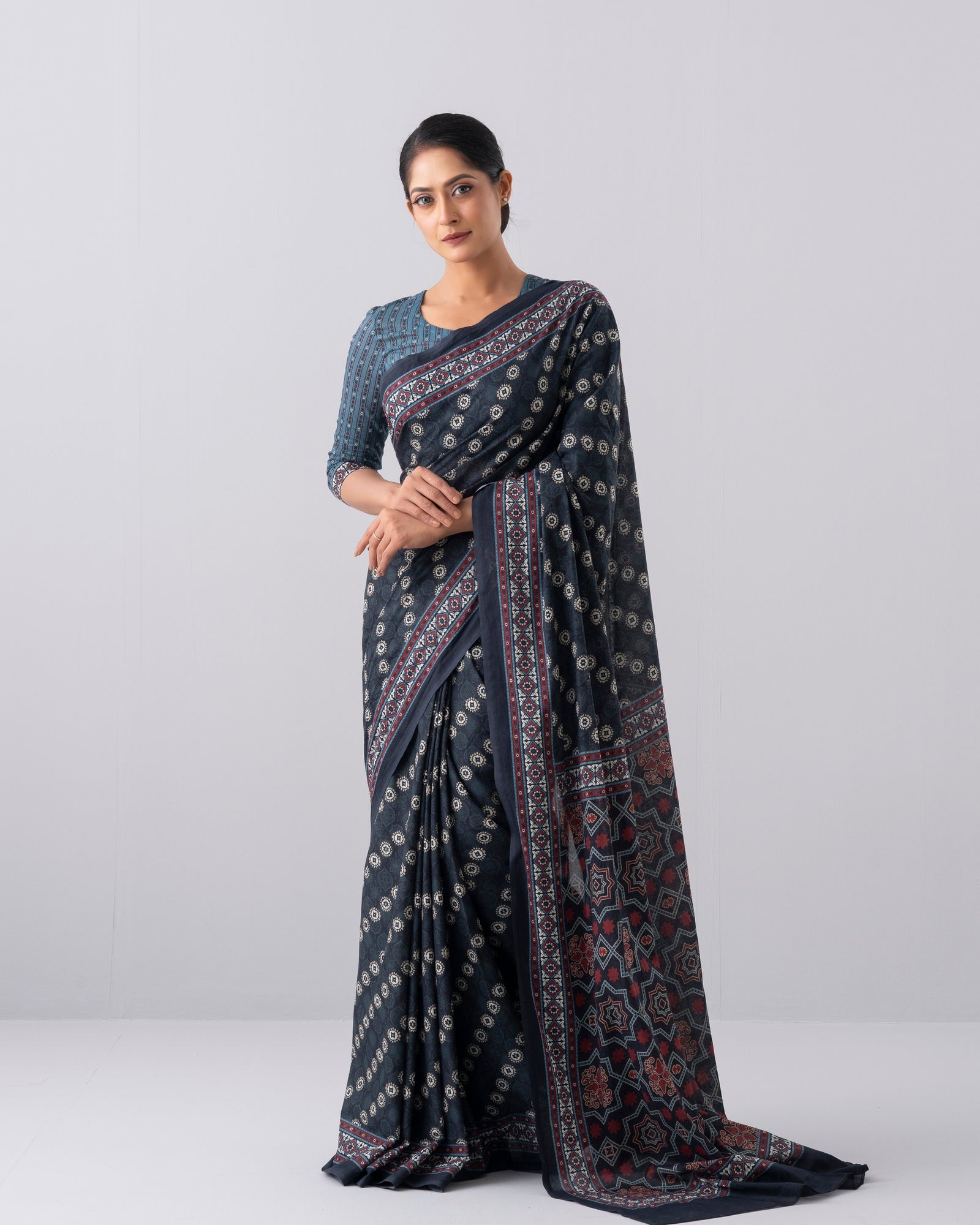Digital Printed Cotton Saree