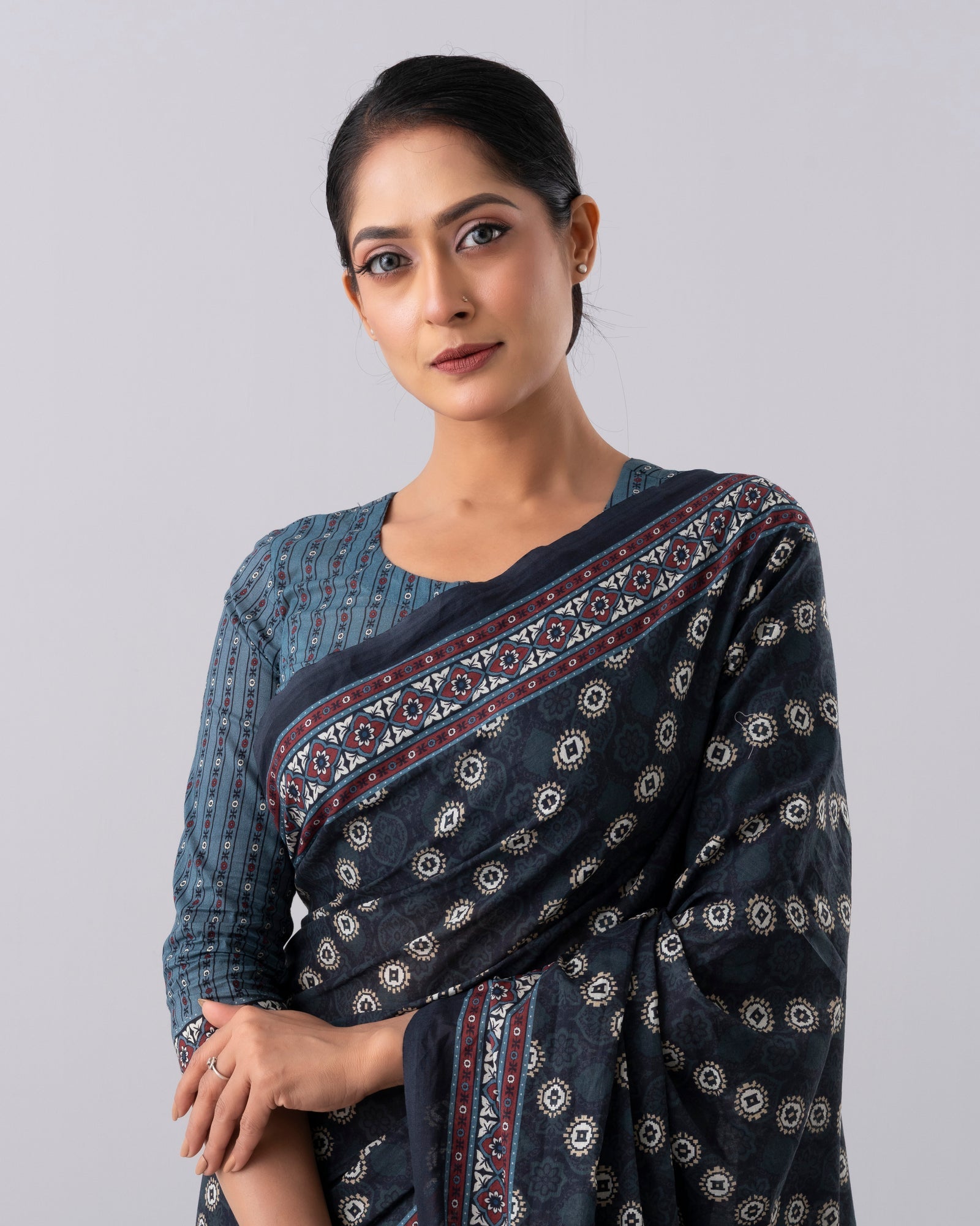 Digital Printed Cotton Saree