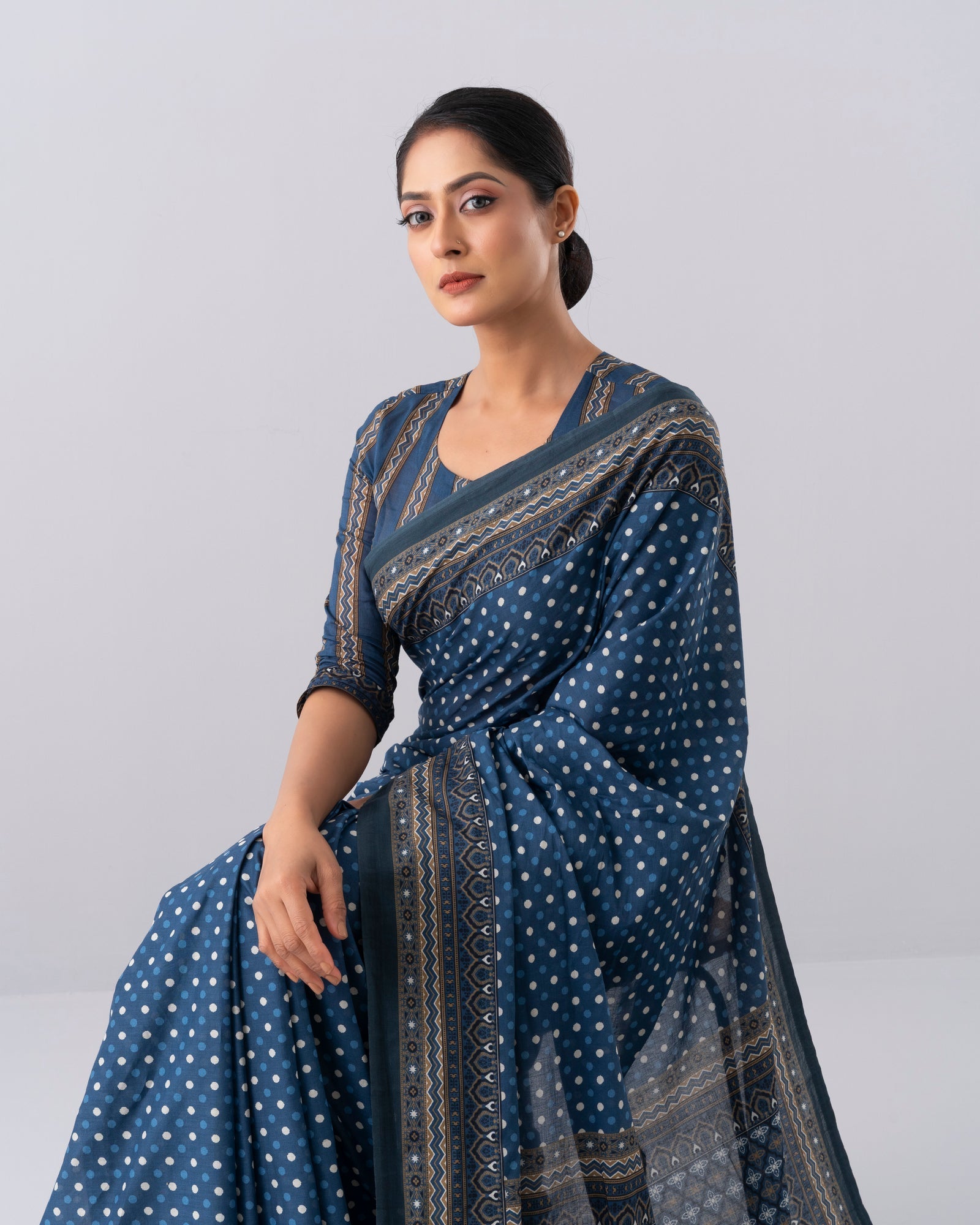 Digital Printed Cotton Saree