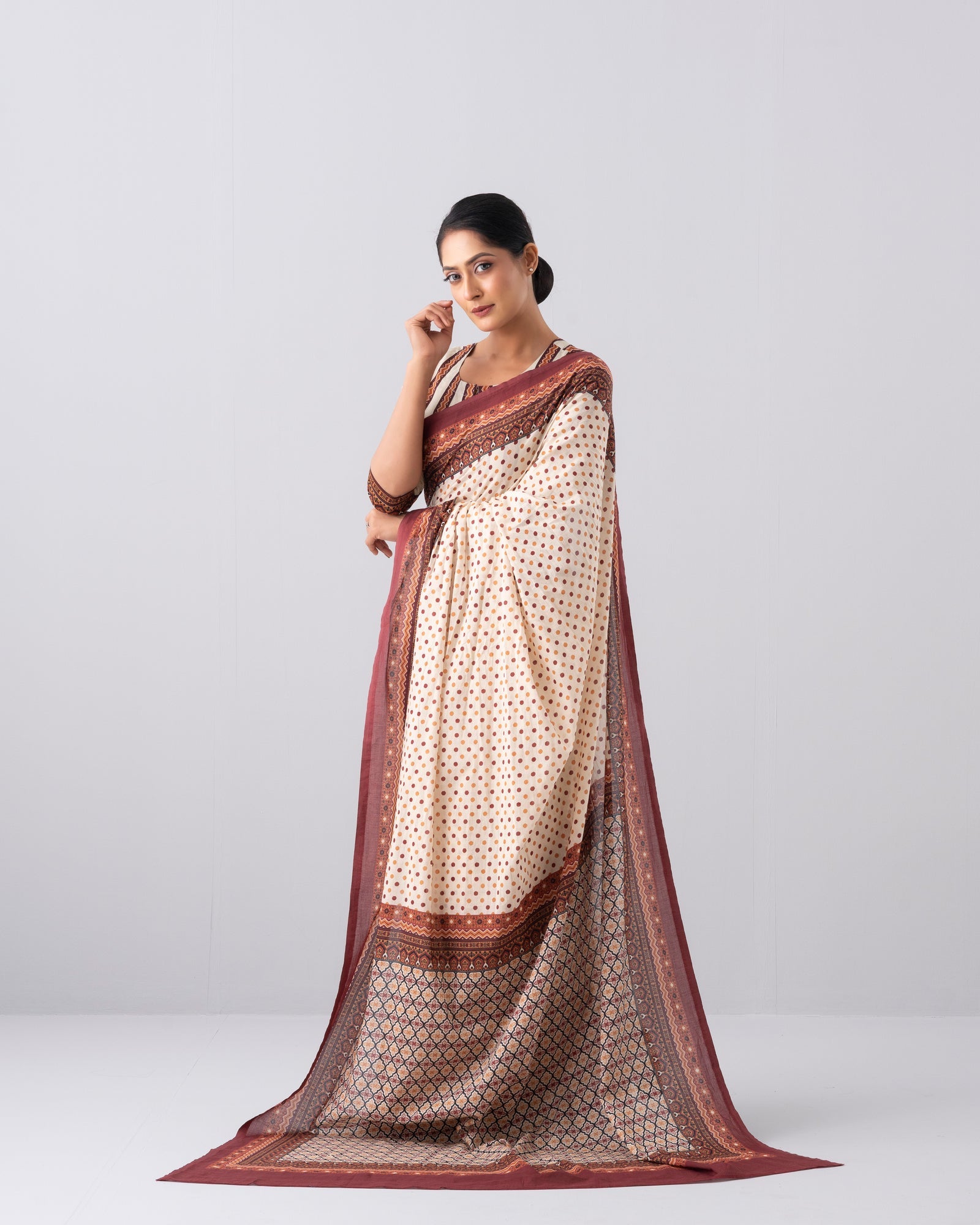 Digital Printed Cotton Saree