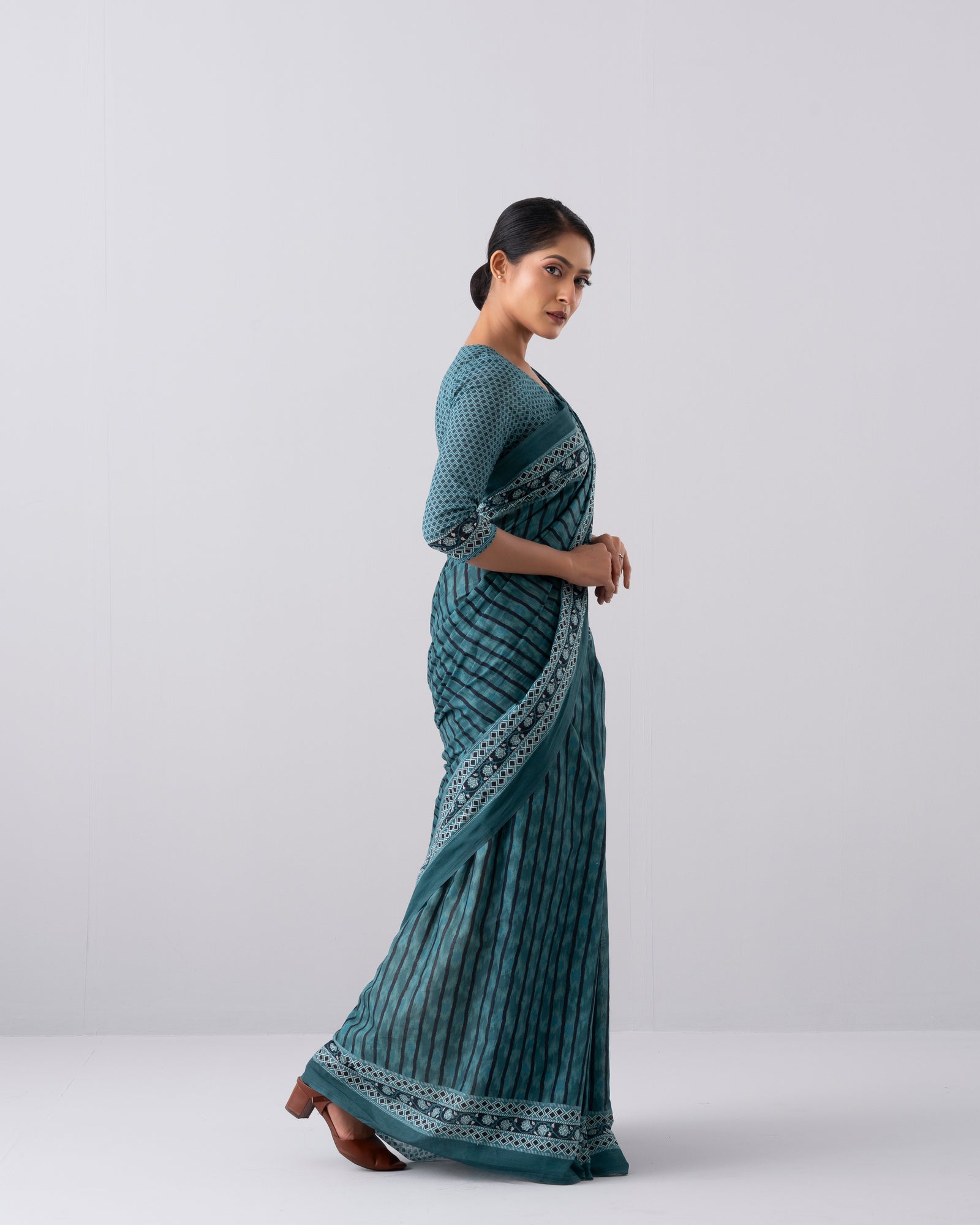 Digital Printed Cotton Saree