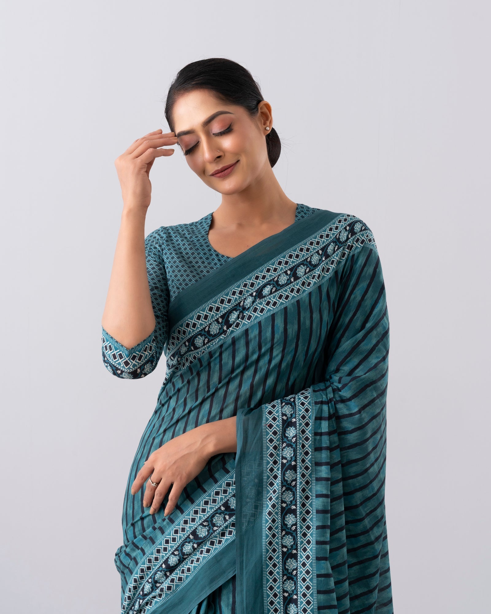 Digital Printed Cotton Saree