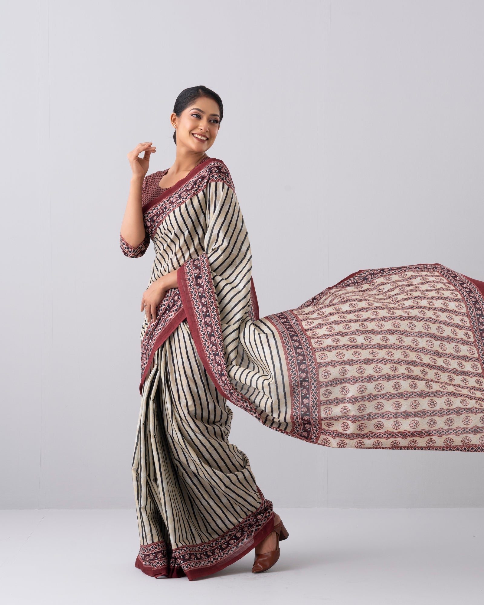 Digital Printed Cotton Saree