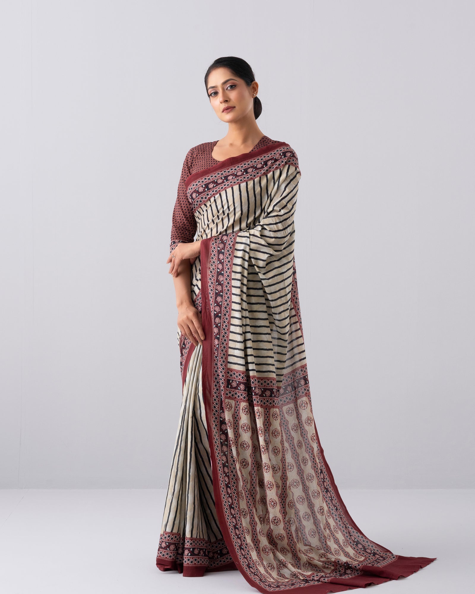 Digital Printed Cotton Saree