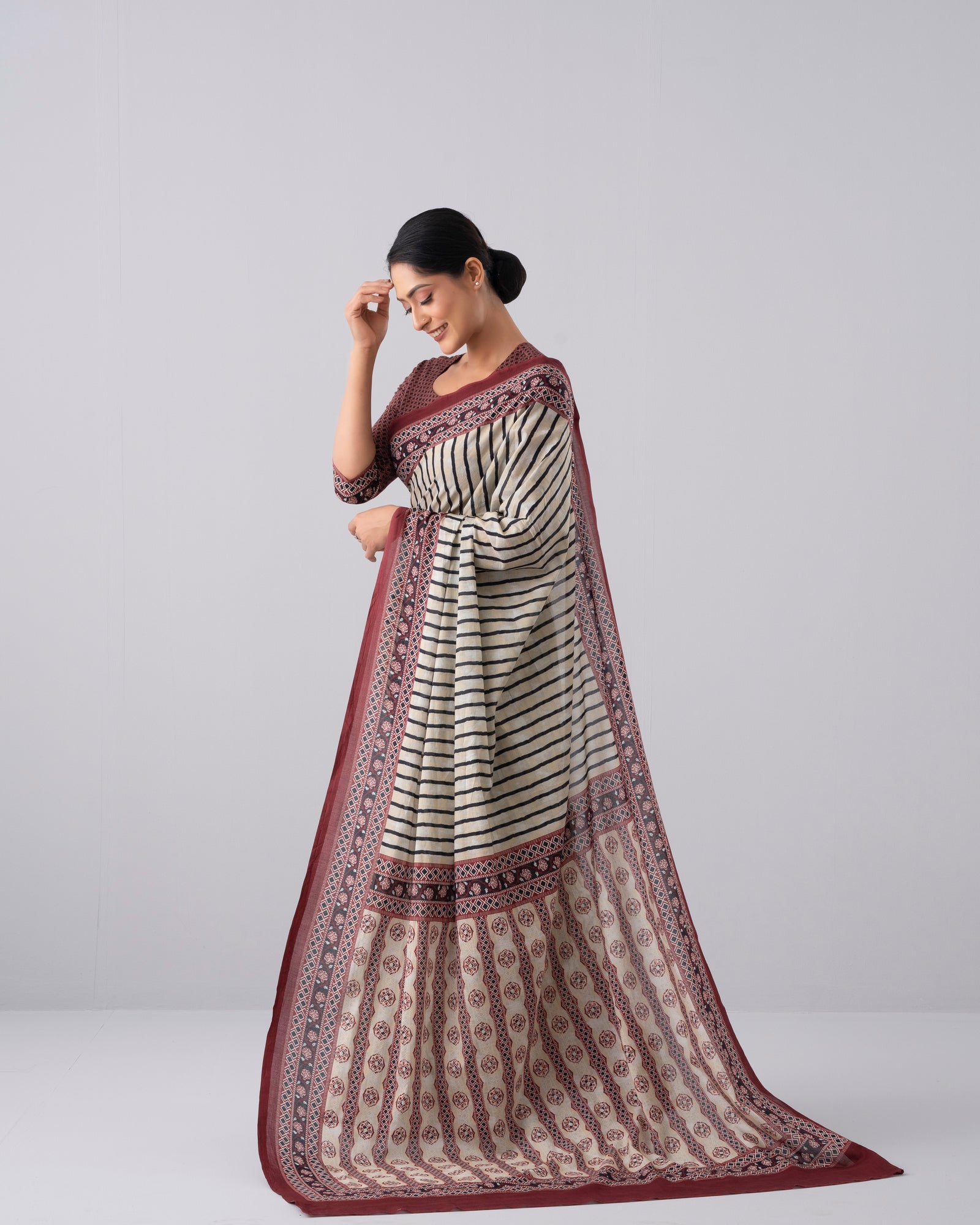 Digital Printed Cotton Saree