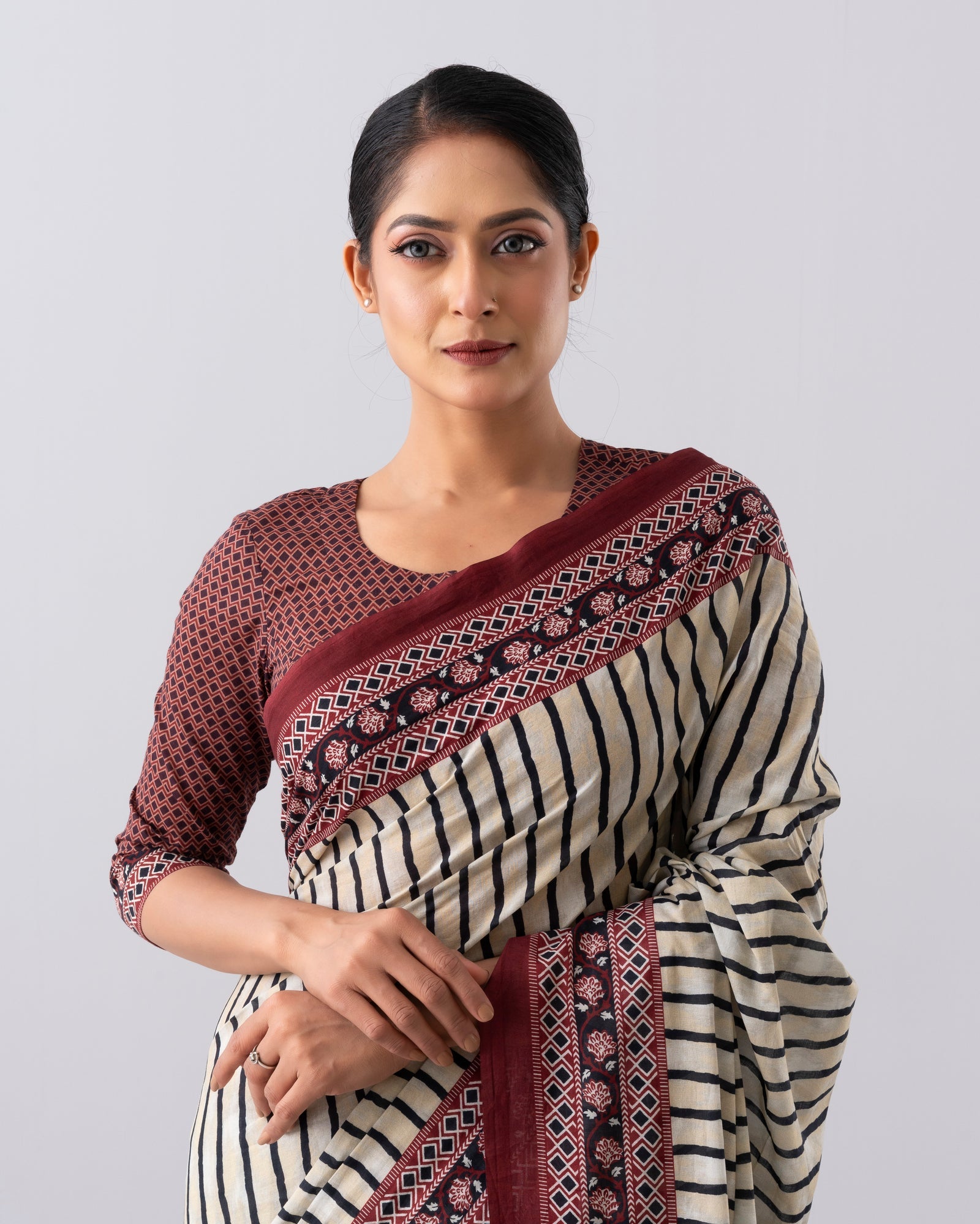 Digital Printed Cotton Saree