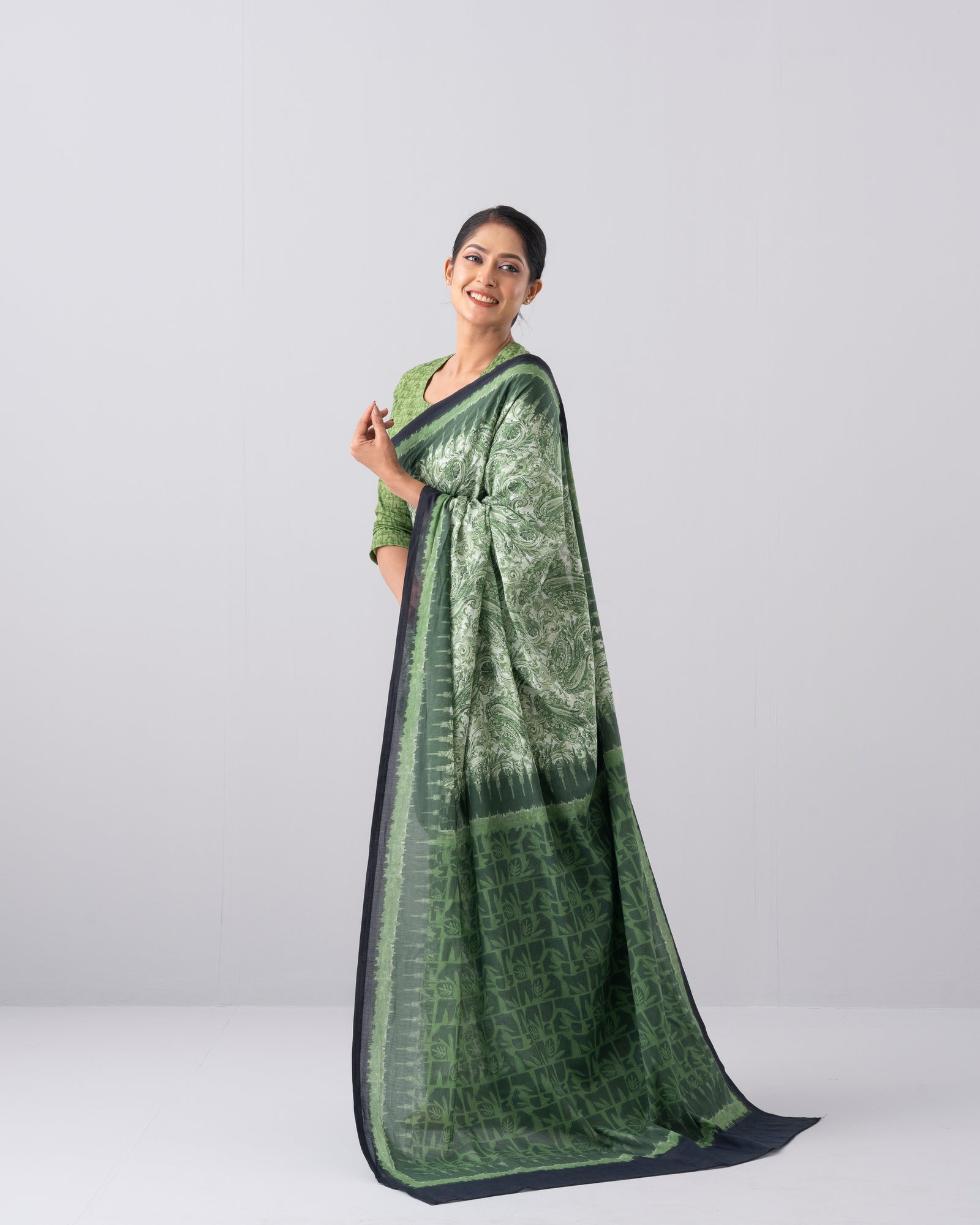 Digital Printed Cotton Saree
