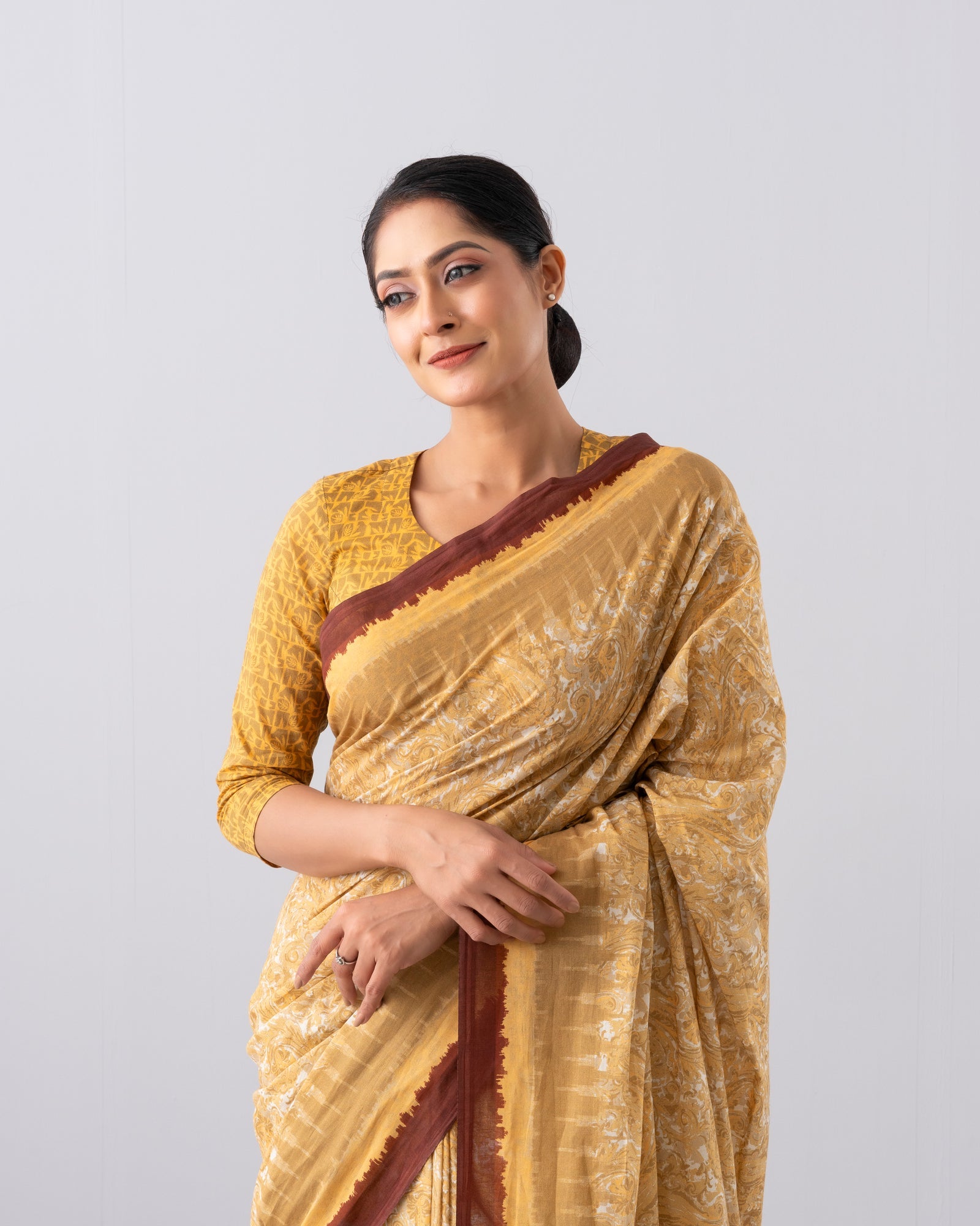 Digital Printed Cotton Saree