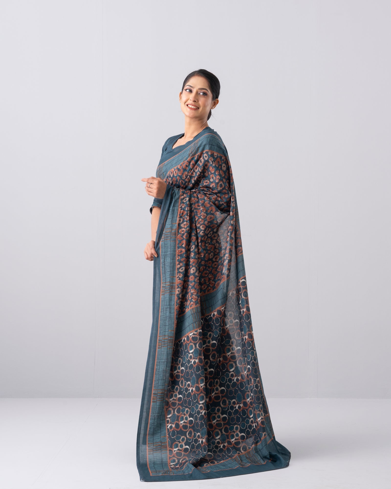 Digital Printed Cotton Saree