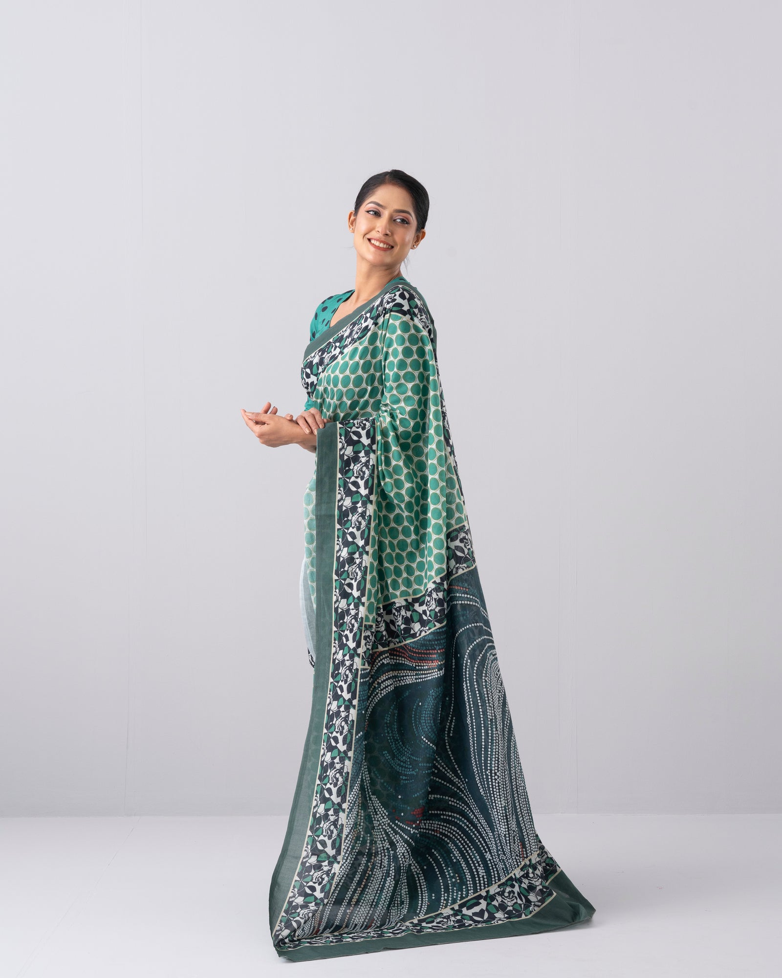 Digital Printed Cotton Saree