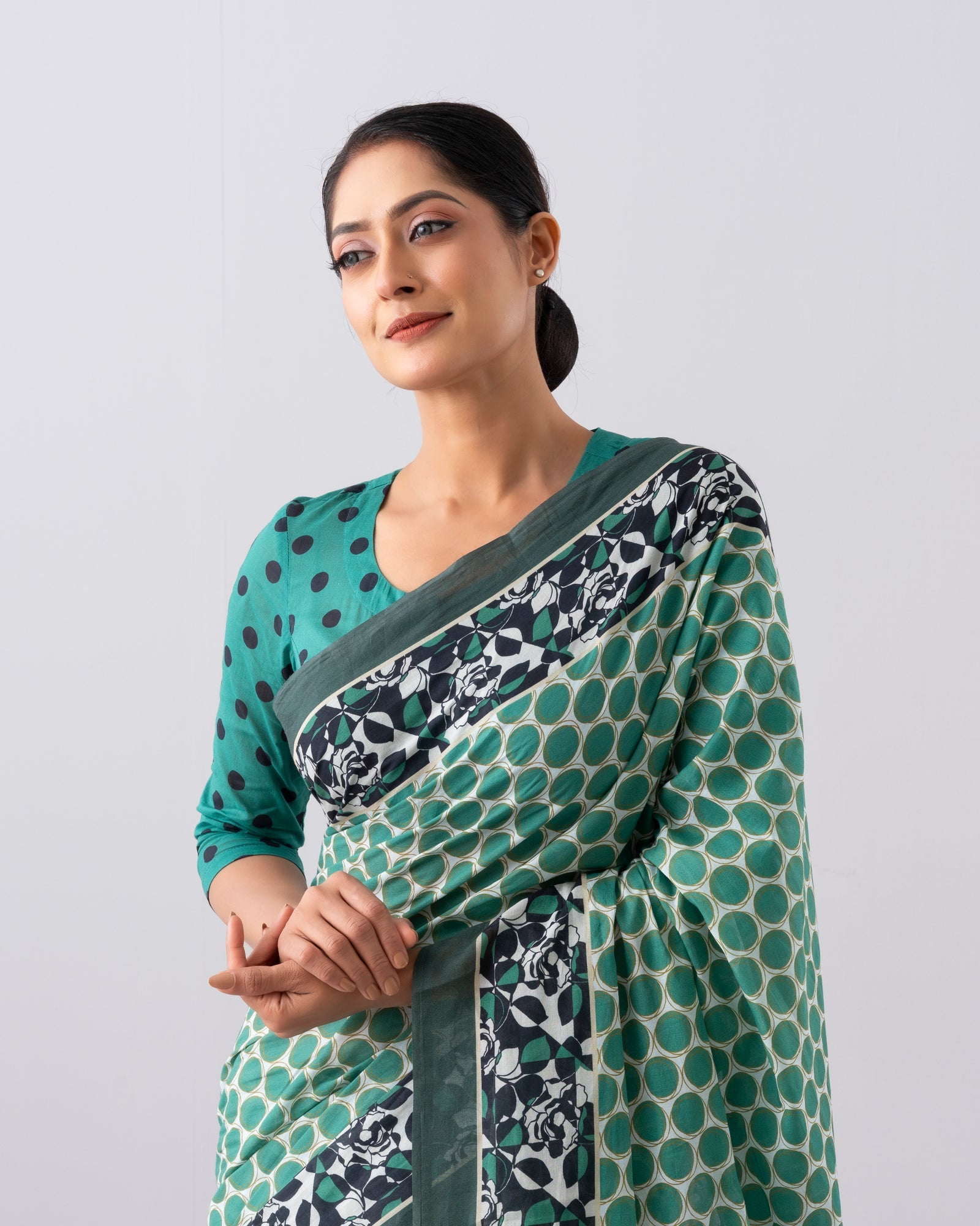 Digital Printed Cotton Saree