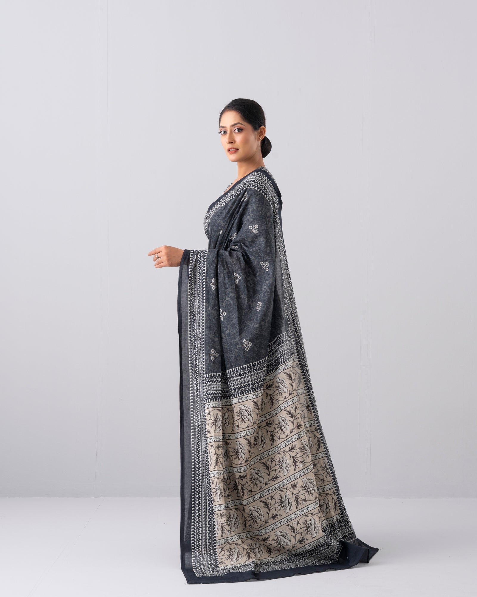 Digital Printed Cotton Saree
