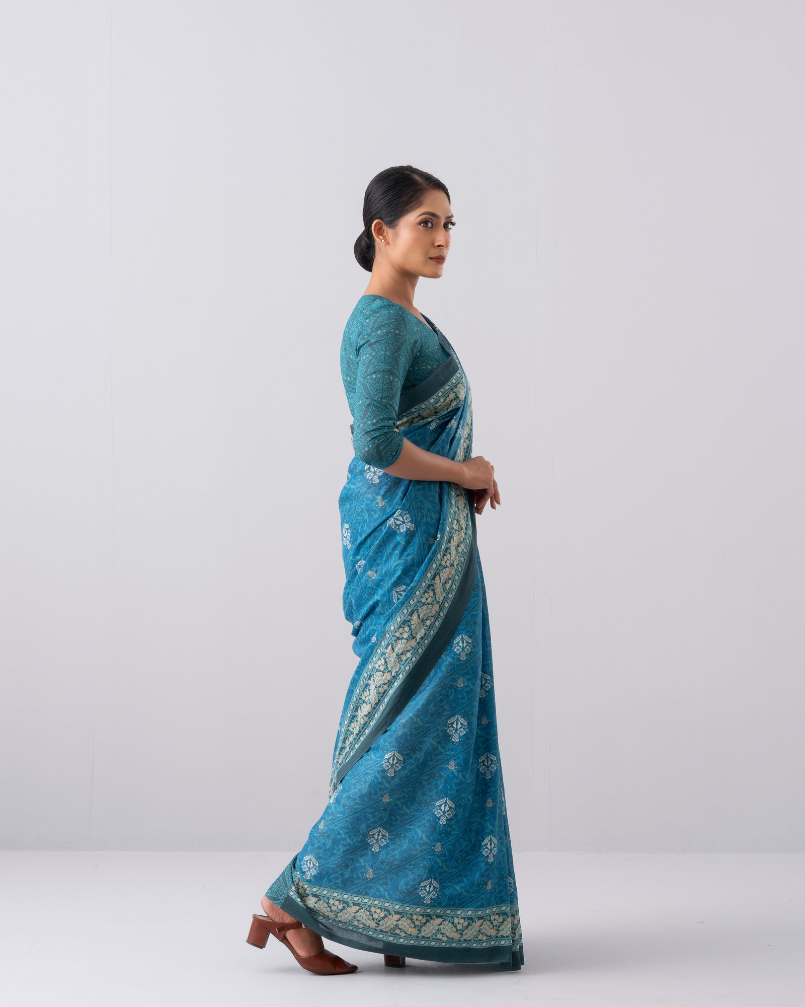 Digital Printed Cotton Saree
