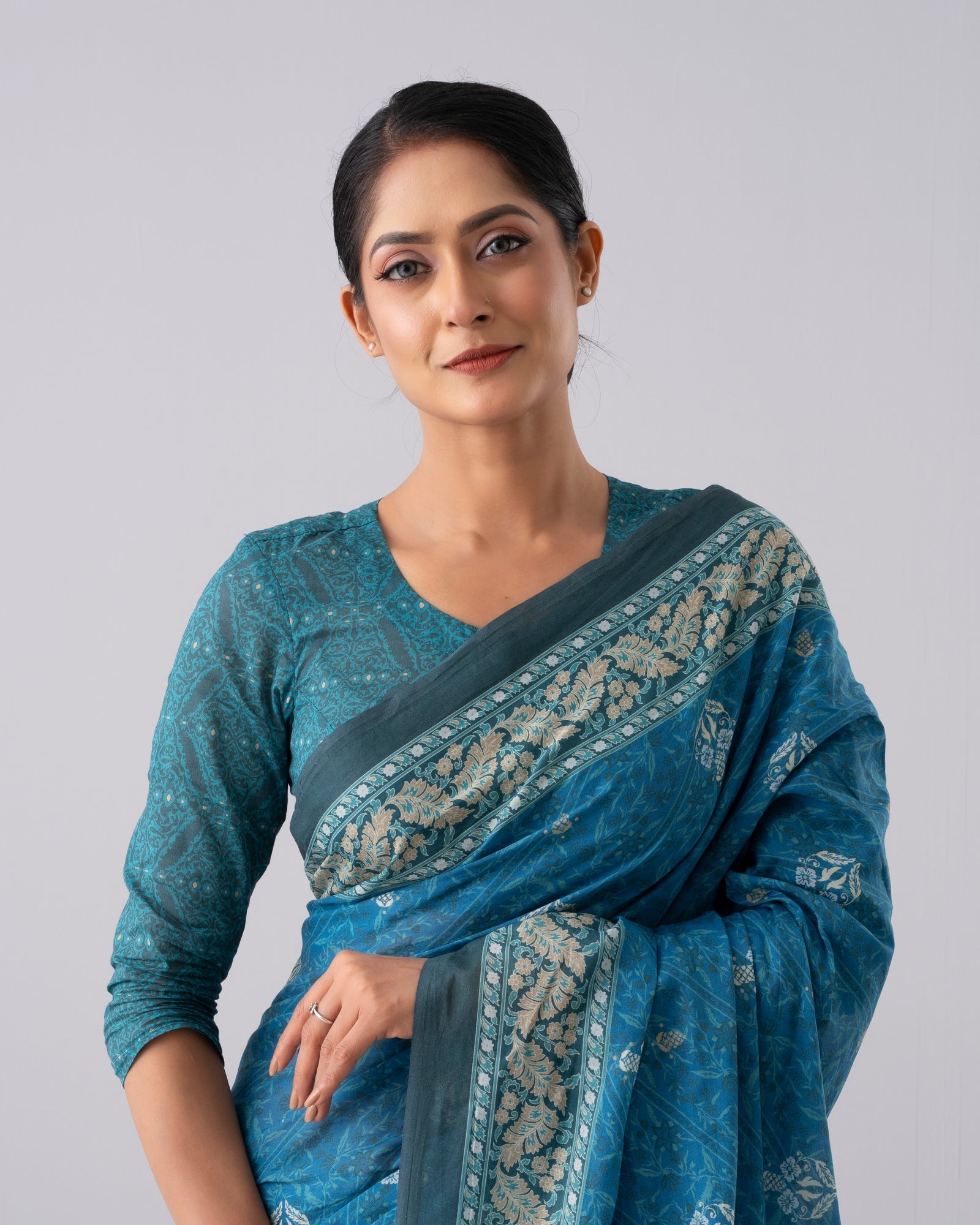 Digital Printed Cotton Saree