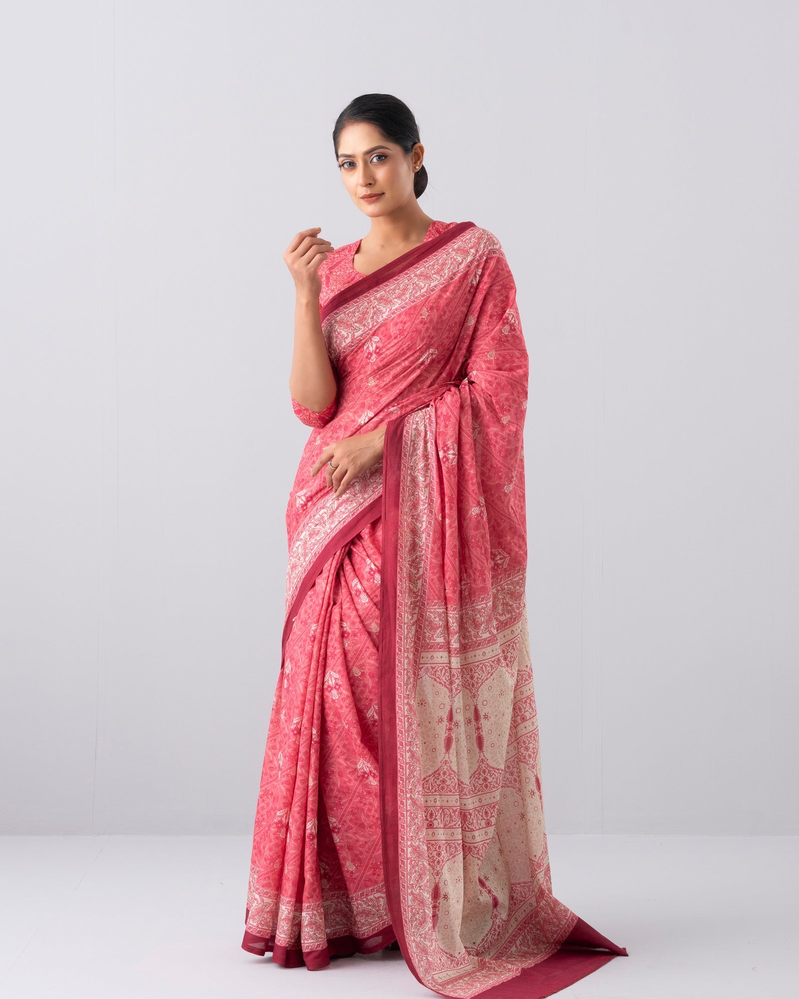Digital Printed Cotton Saree
