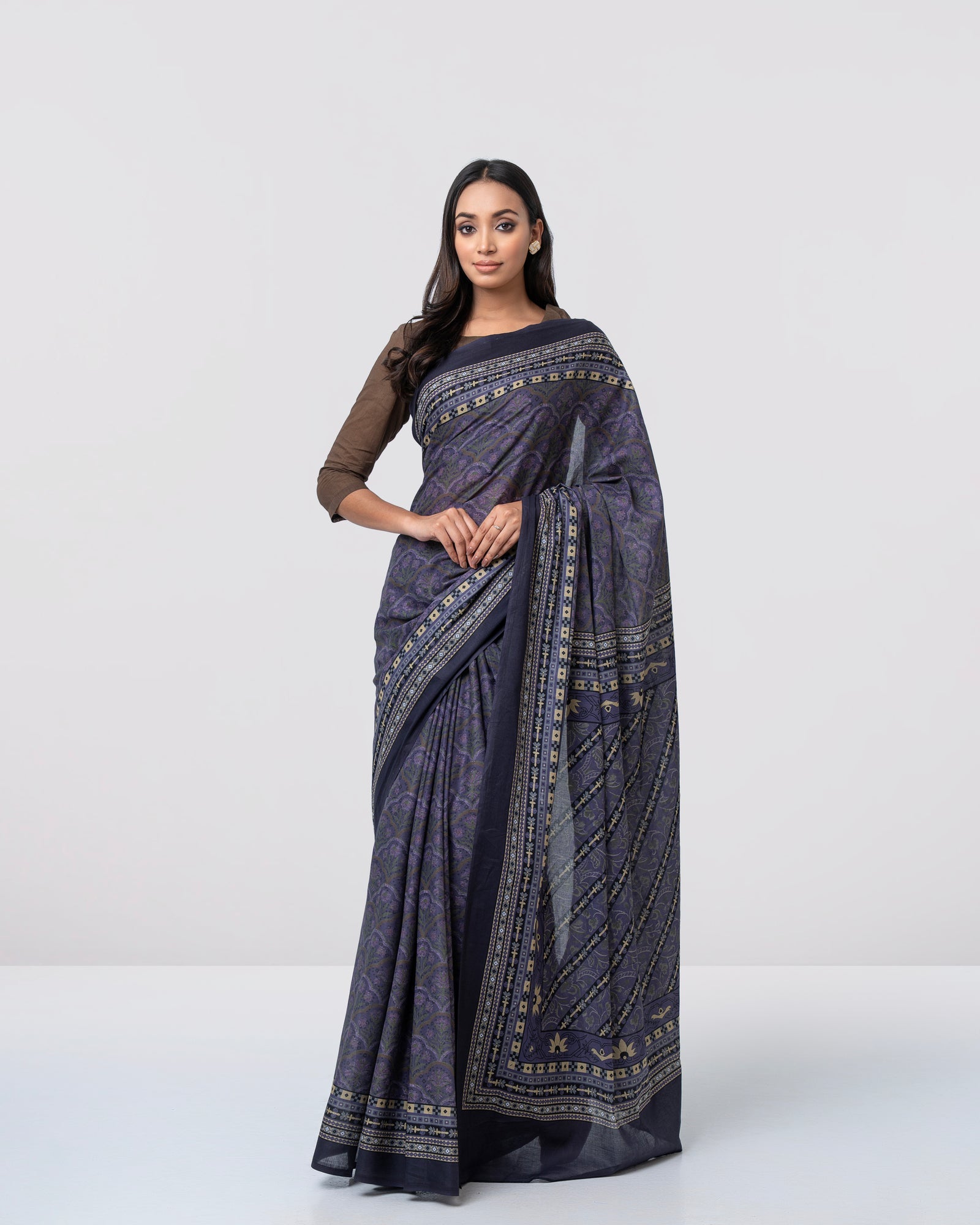 Digital Printed Cotton Saree