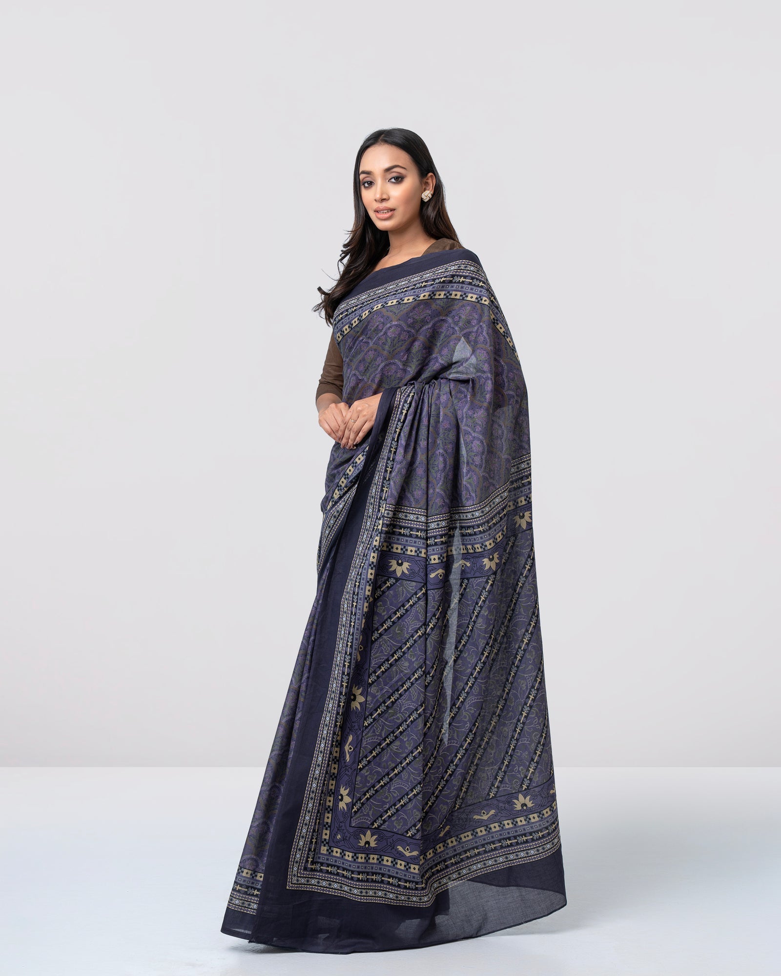 Digital Printed Cotton Saree
