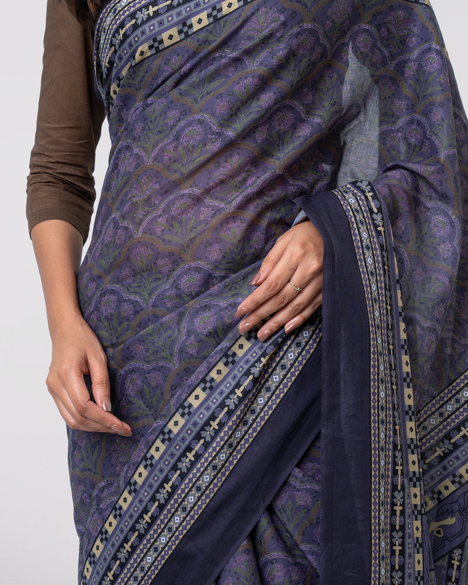 Digital Printed Cotton Saree
