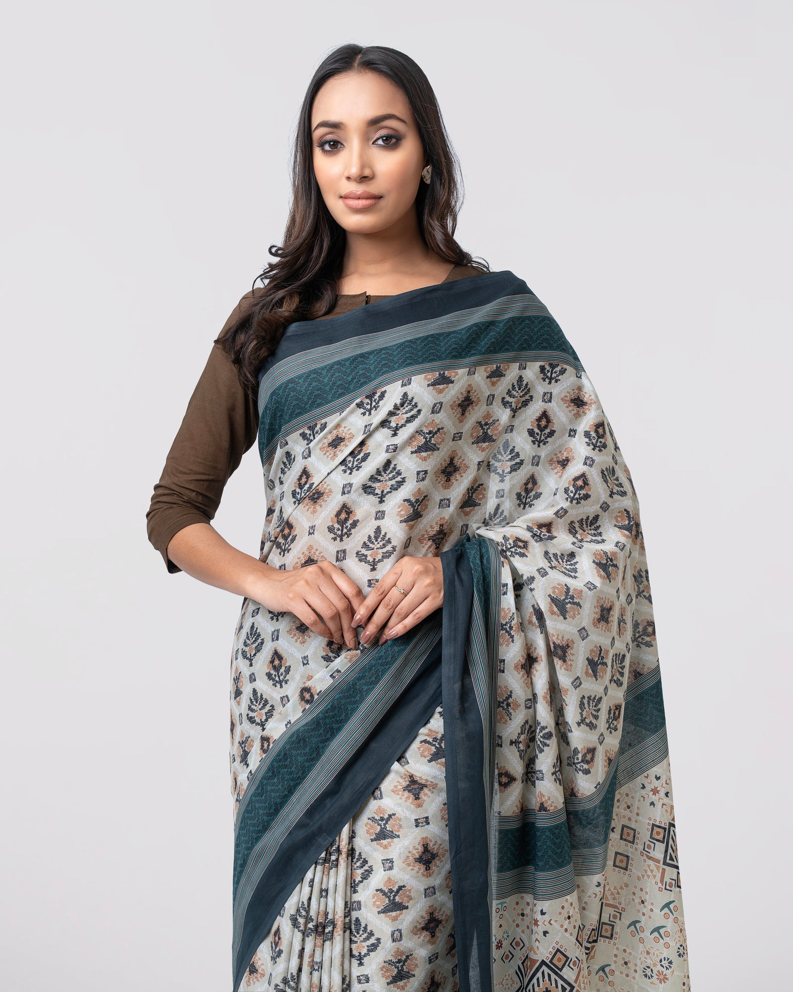 Digital Printed Cotton Saree