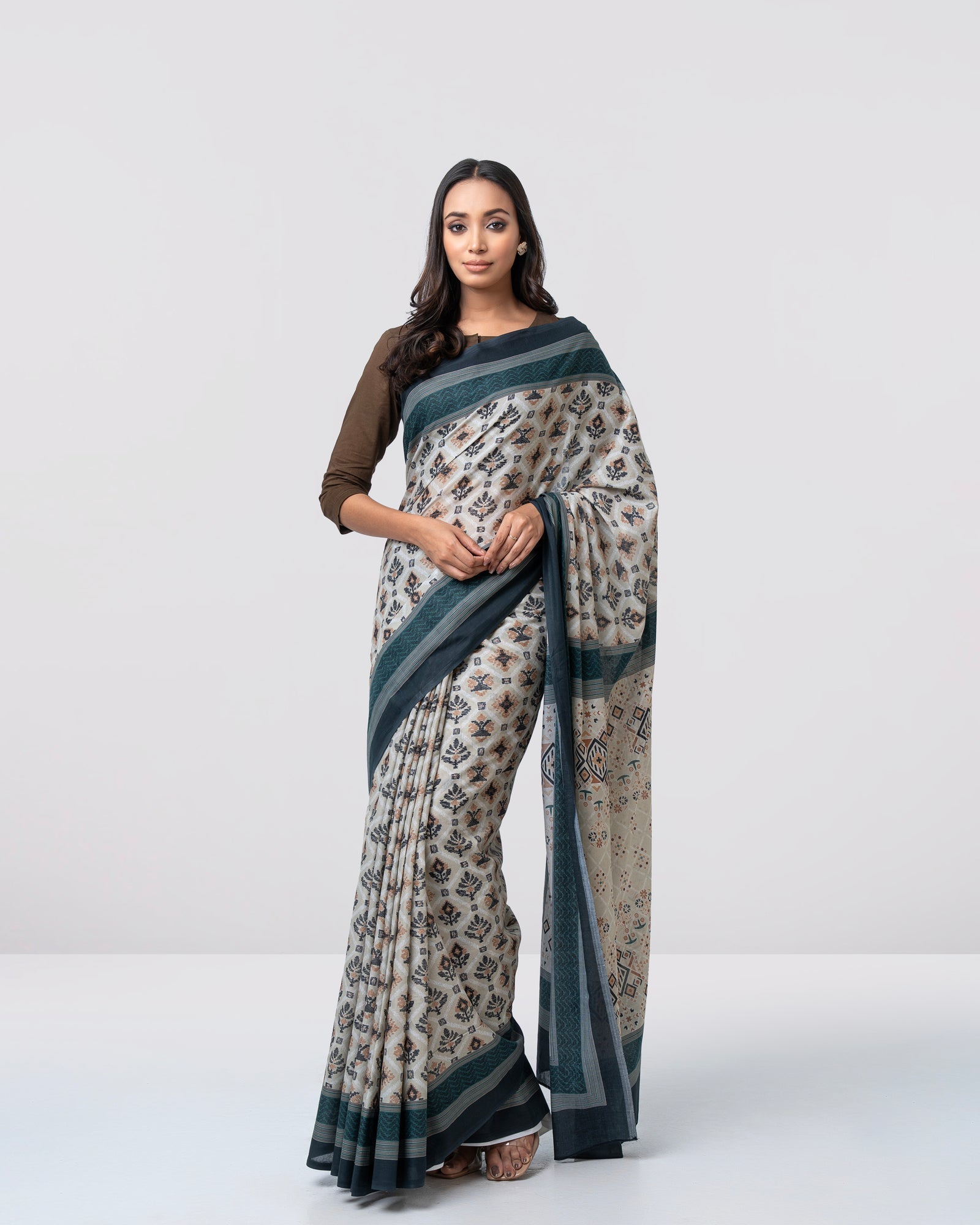 Digital Printed Cotton Saree