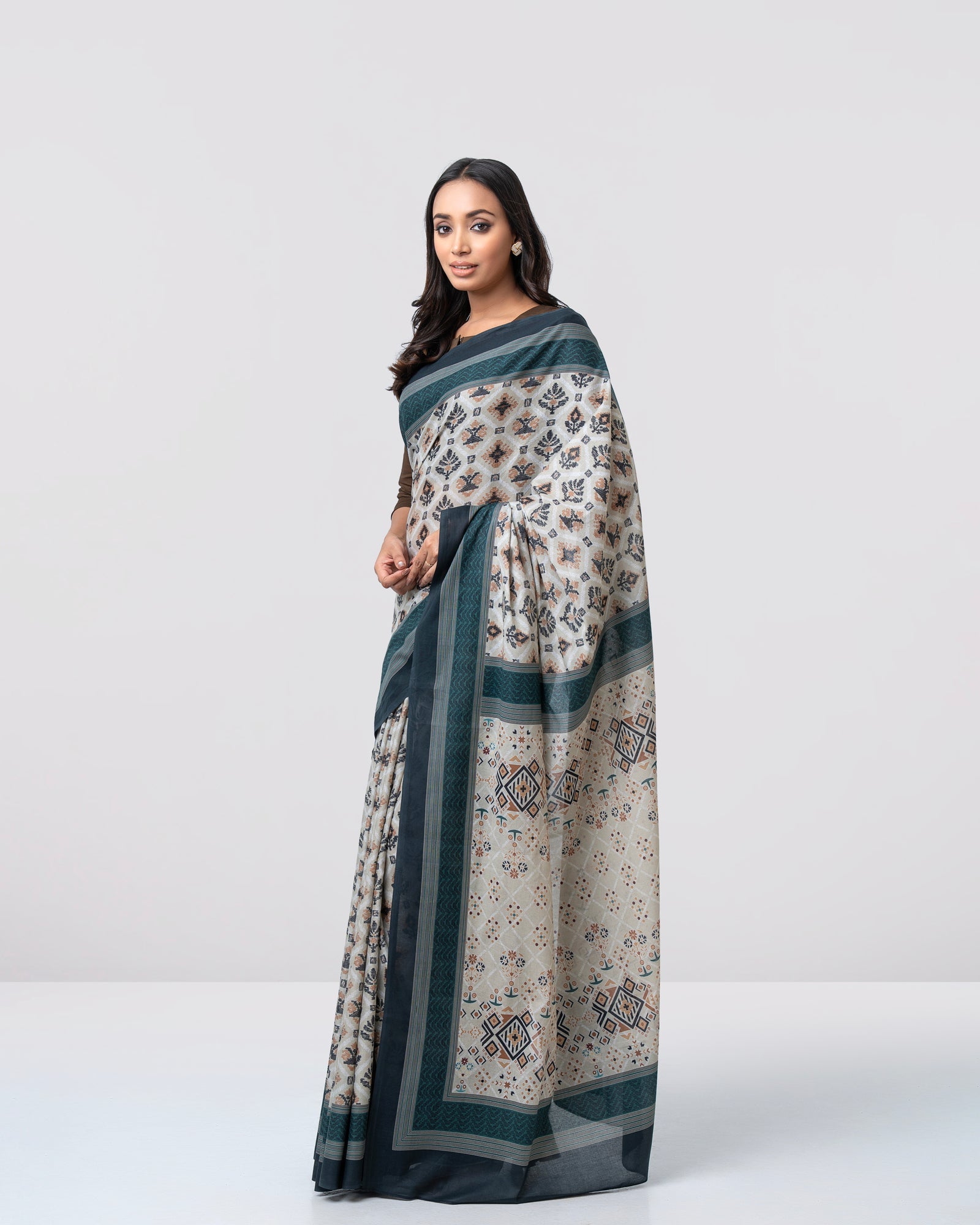 Digital Printed Cotton Saree