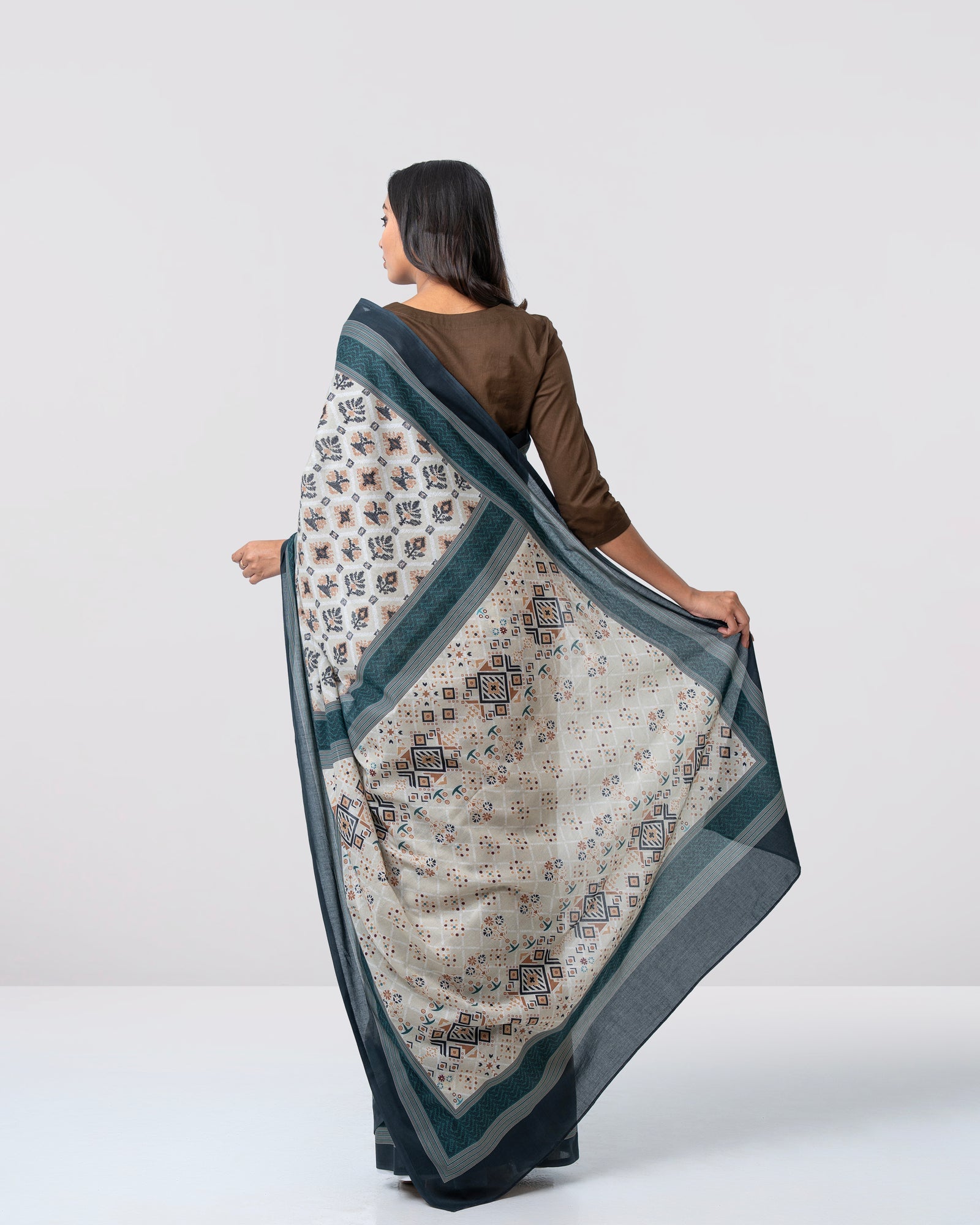 Digital Printed Cotton Saree