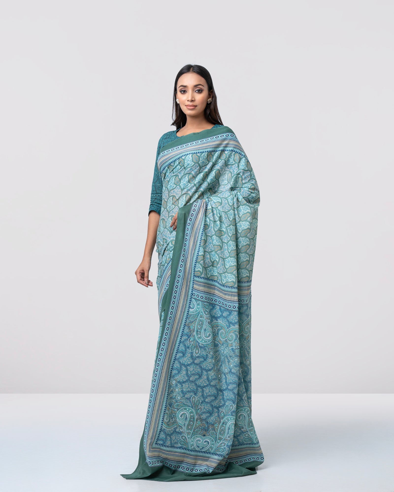 Digital Printed Cotton Saree