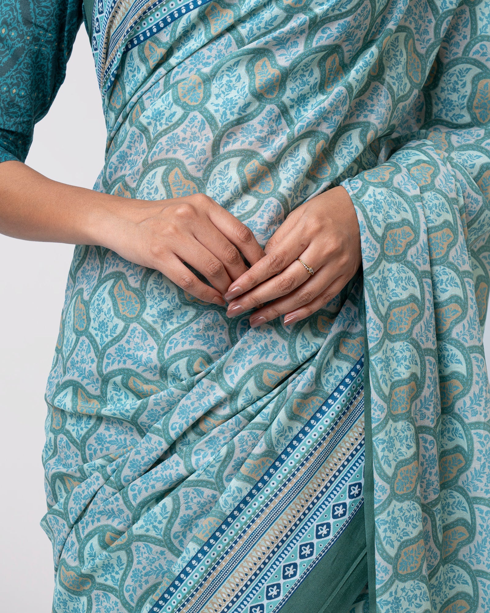 Digital Printed Cotton Saree