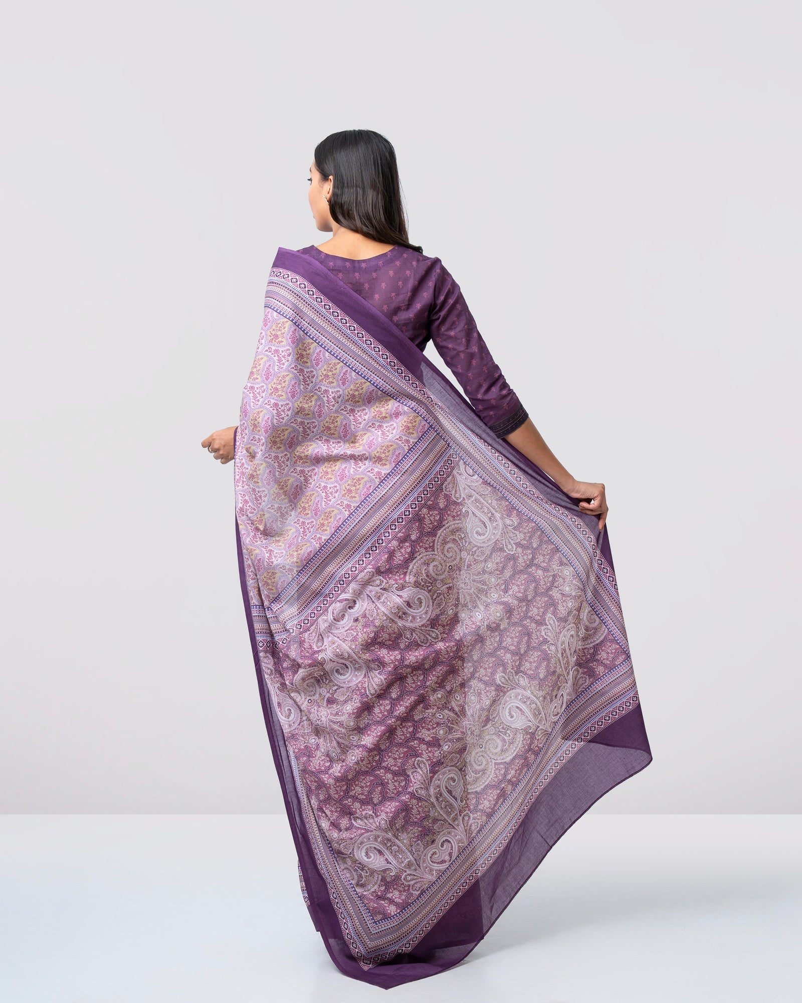 Digital Printed Cotton Saree